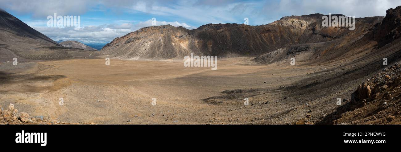 Il paesaggio del Tongariro, Isola del Nord, nuova Zelanda Foto Stock