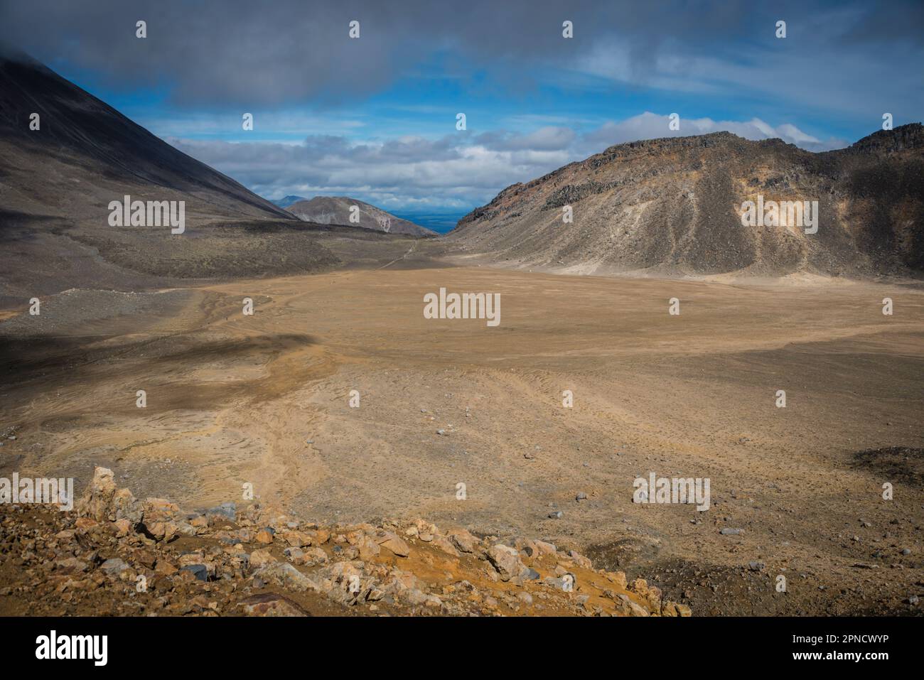 Il paesaggio del Tongariro, Isola del Nord, nuova Zelanda Foto Stock