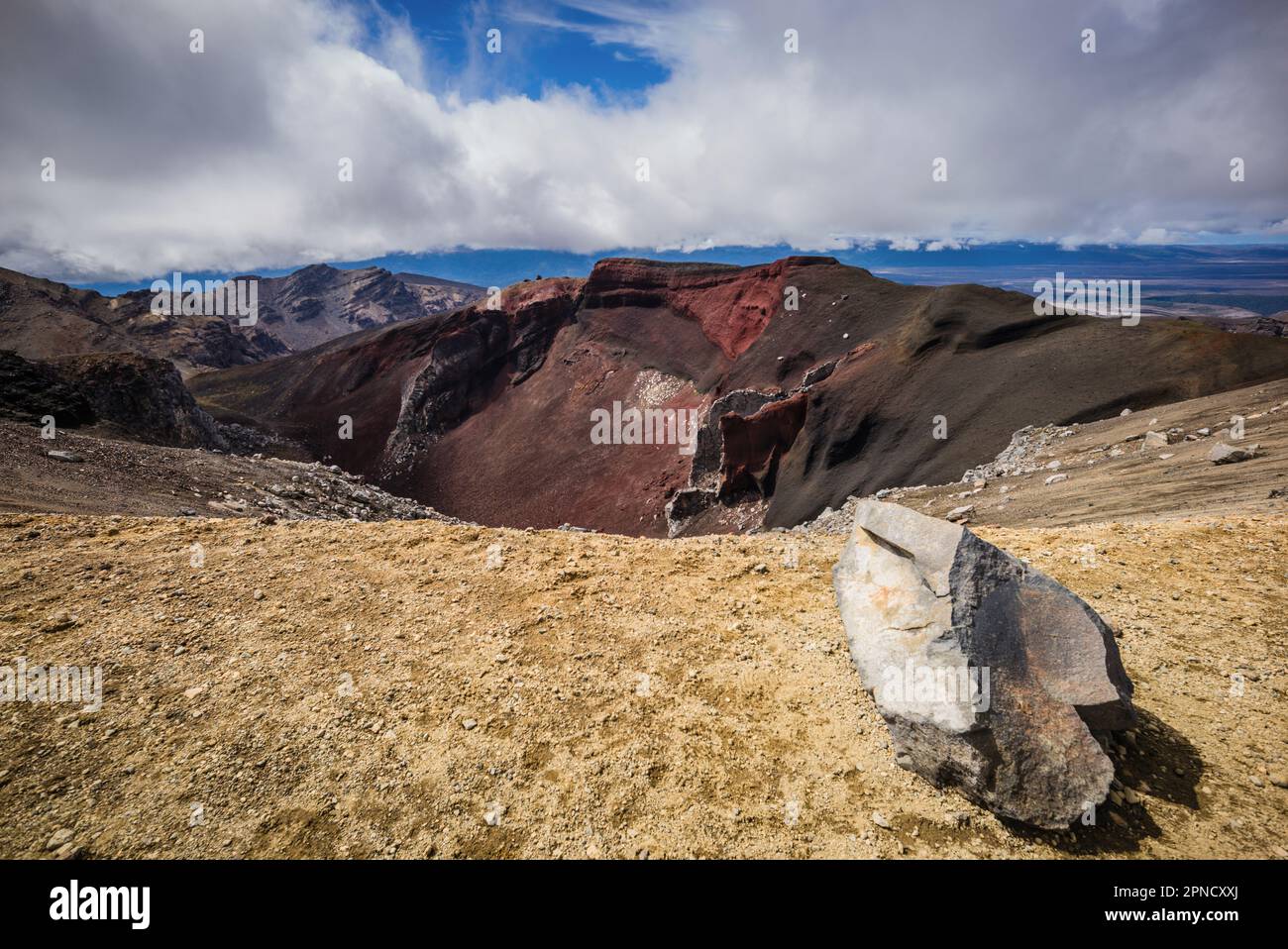 Cratere Rosso, Tongariro, Isola del Nord, nuova Zelanda. Foto Stock