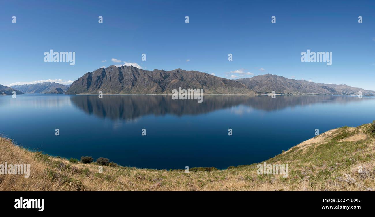 Lago Hawea, South Island, in Nuova Zelanda. Foto Stock