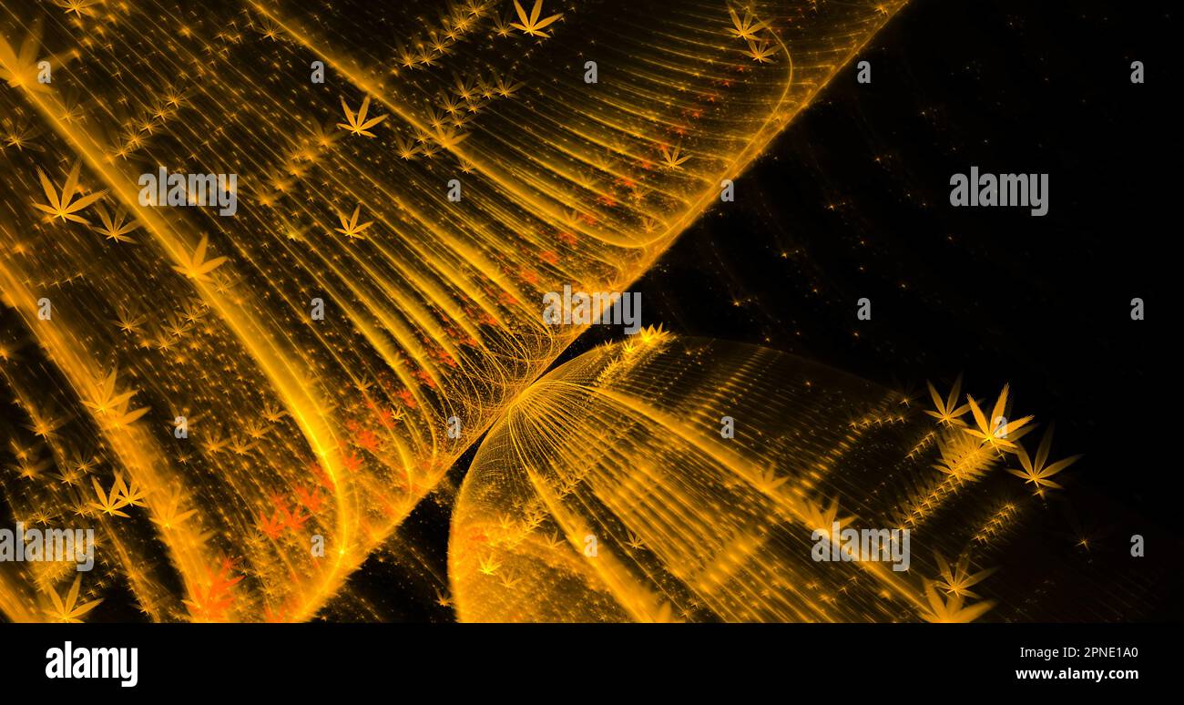 Sfondo digitale astratto. Composizione di curve frattali, grafici frattali. Foto Stock