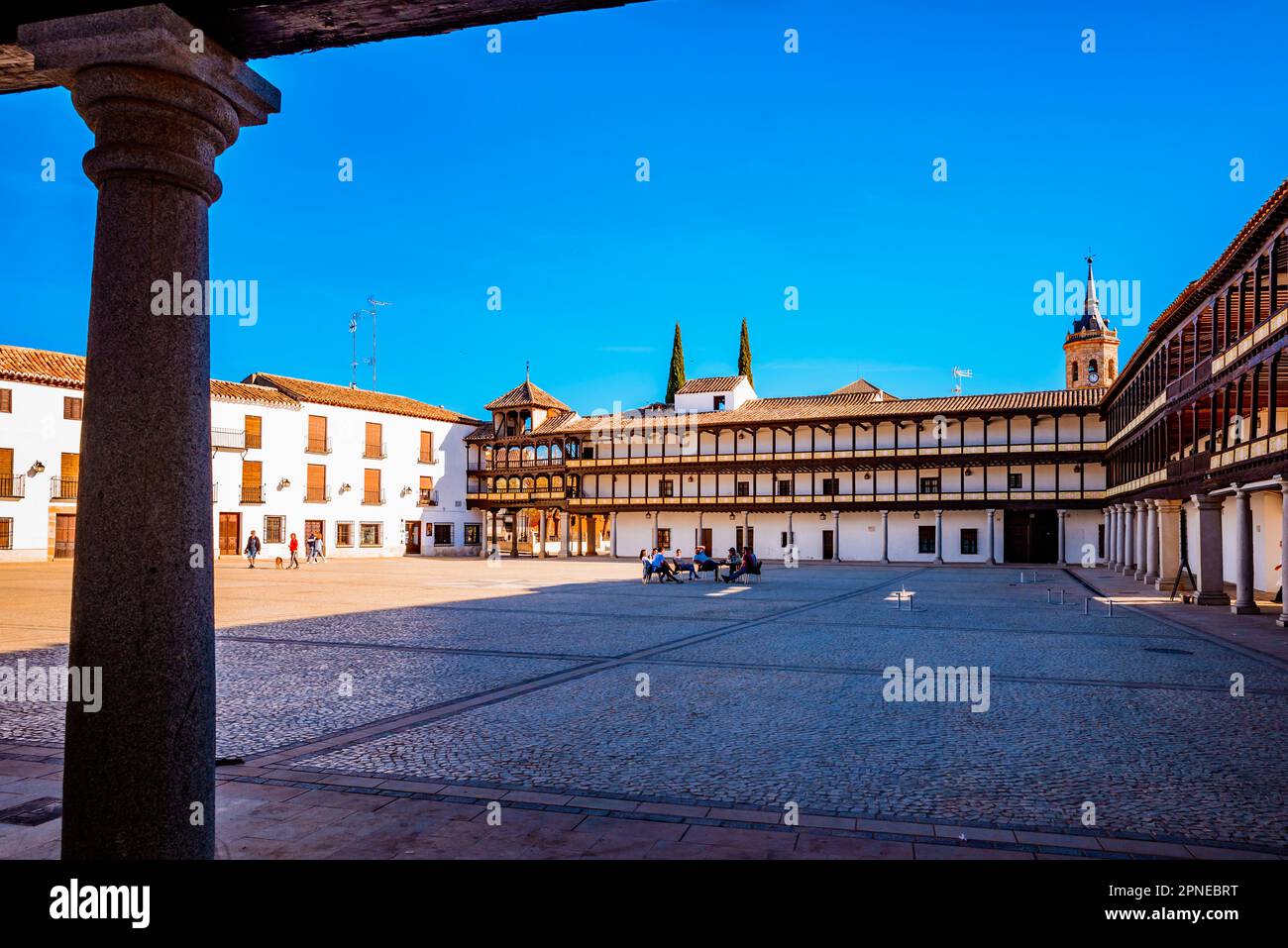 Plaza Mayor - Piazza principale. Tembleque, Toledo, Castilla-la Mancha, Spagna, Europa Foto Stock