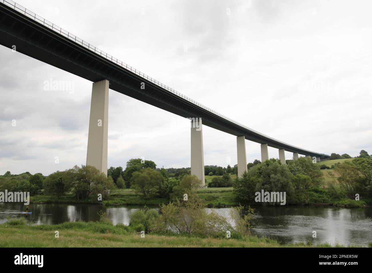 Freno di rallentamento integrato Ruhrtalbrücke Foto Stock