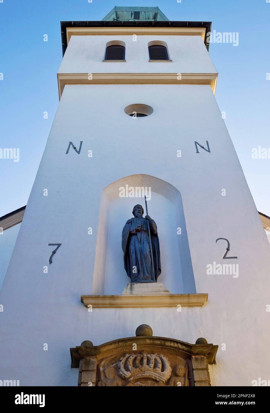 Chiesa parrocchiale cattolica di San James, Germania, Renania settentrionale-Vestfalia, Beckerfeld Foto Stock