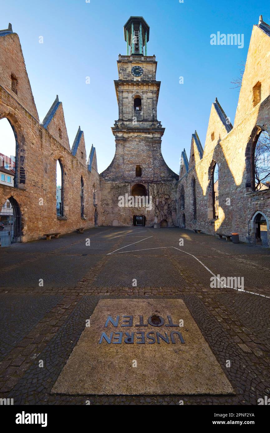 Chiesa Aegidiana, memoriale di guerra dedicato alle vittime della guerra e della violenza, Germania, bassa Sassonia, Hannover Foto Stock