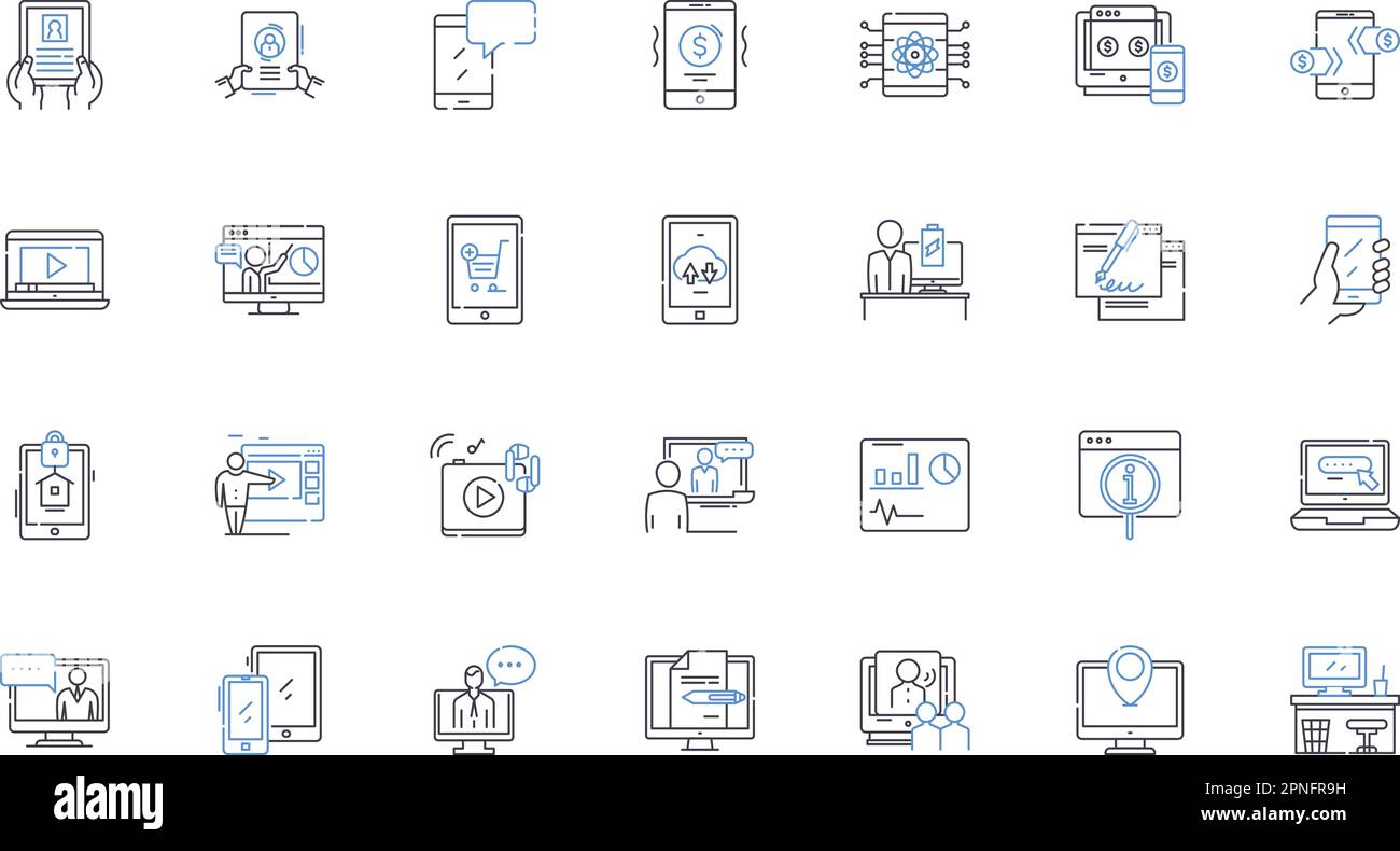 Collezione di icone della linea degli strumenti. Chitarra, piano, tromba, violino, batteria, Basso, vettore Saxoph e illustrazione lineare. Arpa, flauto, contorno Clarinet Illustrazione Vettoriale