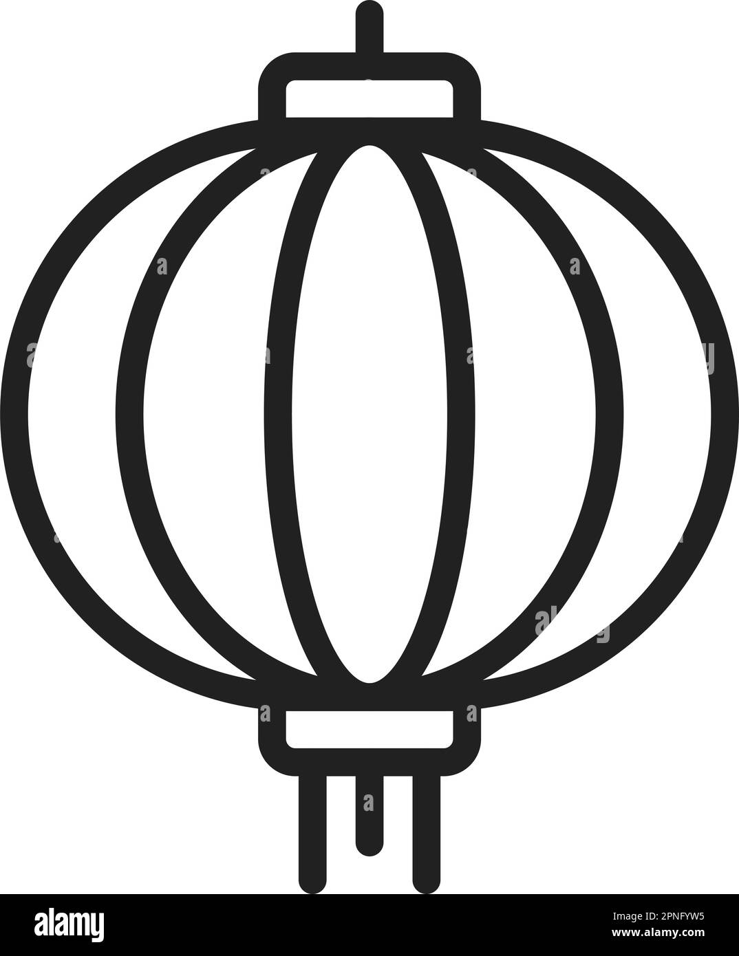 Immagine vettoriale icona Lanterna di carta rossa. Adatto per applicazioni mobili, applicazioni Web e supporti di stampa. Illustrazione Vettoriale