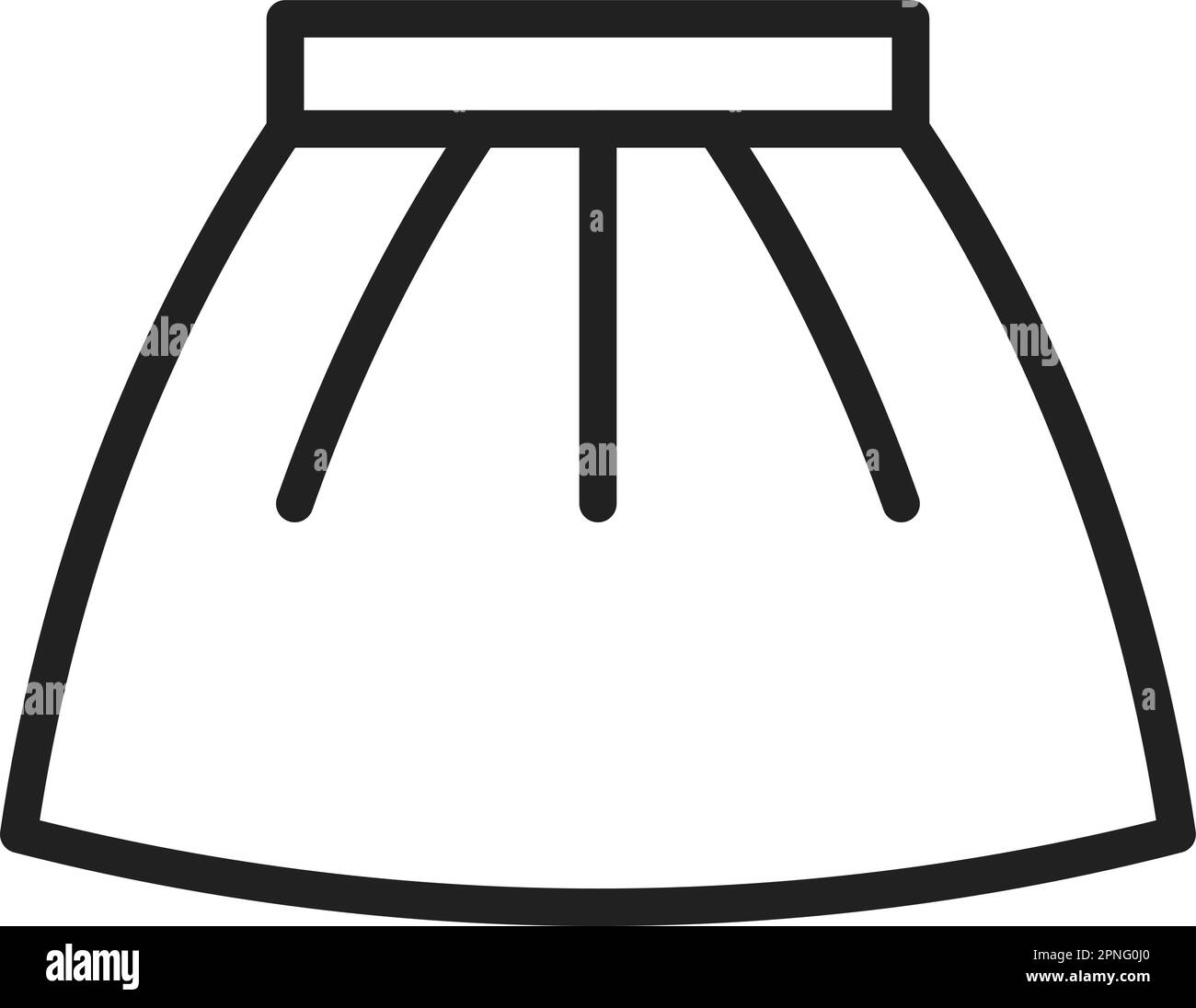 Immagine vettoriale icona gonna. Adatto per applicazioni mobili, applicazioni Web e supporti di stampa. Illustrazione Vettoriale
