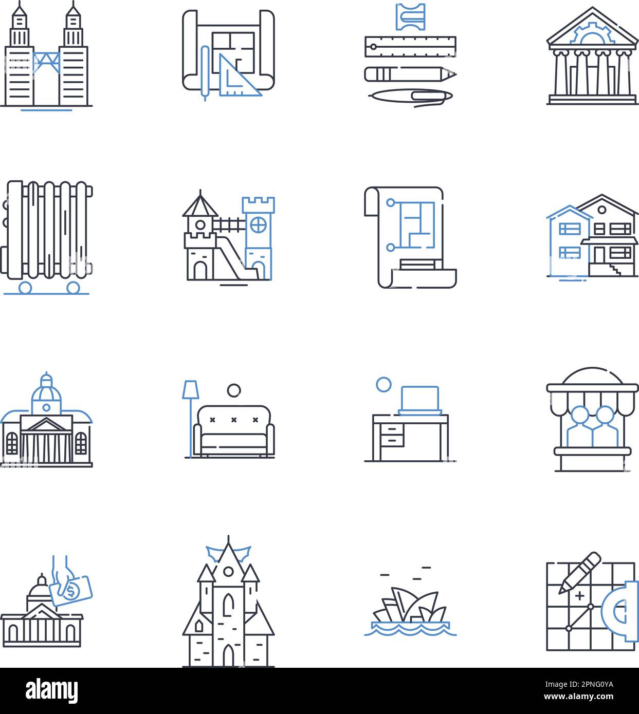 Homestay servizi linea icone raccolta. Alloggio, ospiti, immersione, Cultura, amicizia, Istruzione, vettore di autenticità e illustrazione lineare Illustrazione Vettoriale