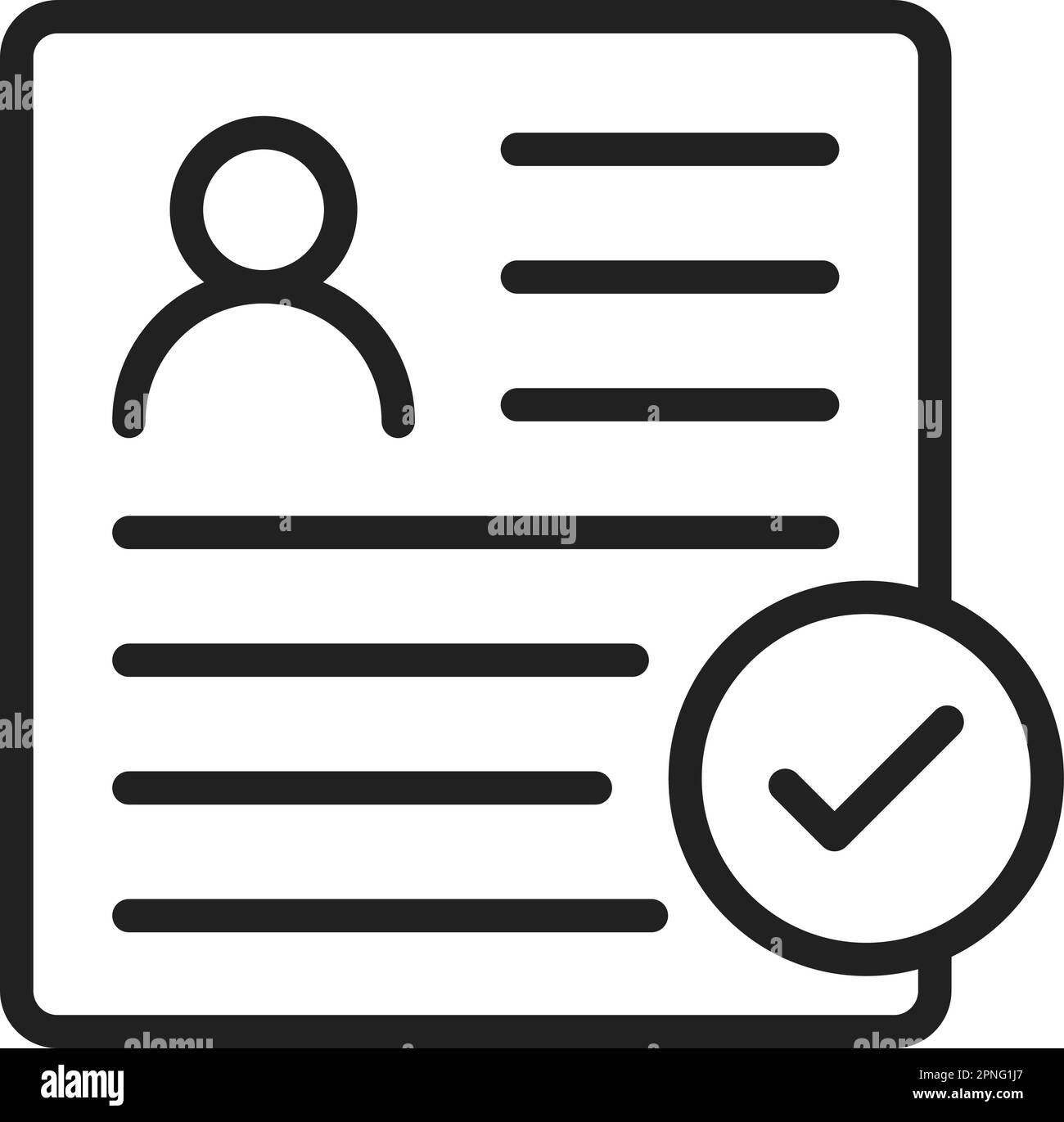 Immagine vettoriale dell'icona Profilo utente valida. Adatto per applicazioni mobili, applicazioni Web e supporti di stampa. Illustrazione Vettoriale