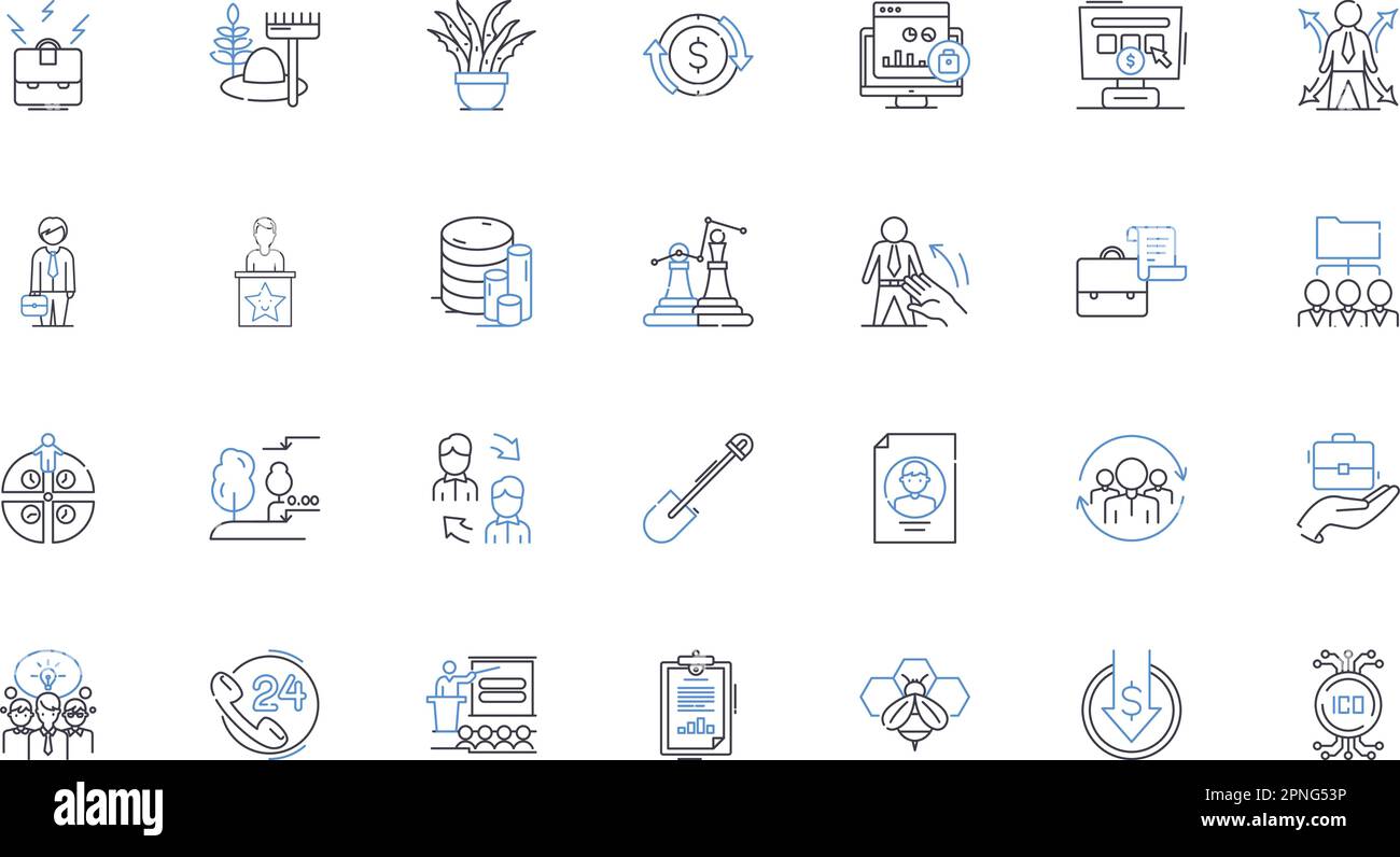 Collezione di icone della linea del campo Agronomy. Dissodamento, irrigazione, fertilità, rotazione di raccolto, insetticidi, Erbicidi, vettori e lineari per l'analisi del suolo Illustrazione Vettoriale