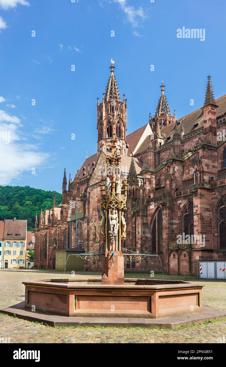 cattedrale nel centro di friburgo germania Foto Stock