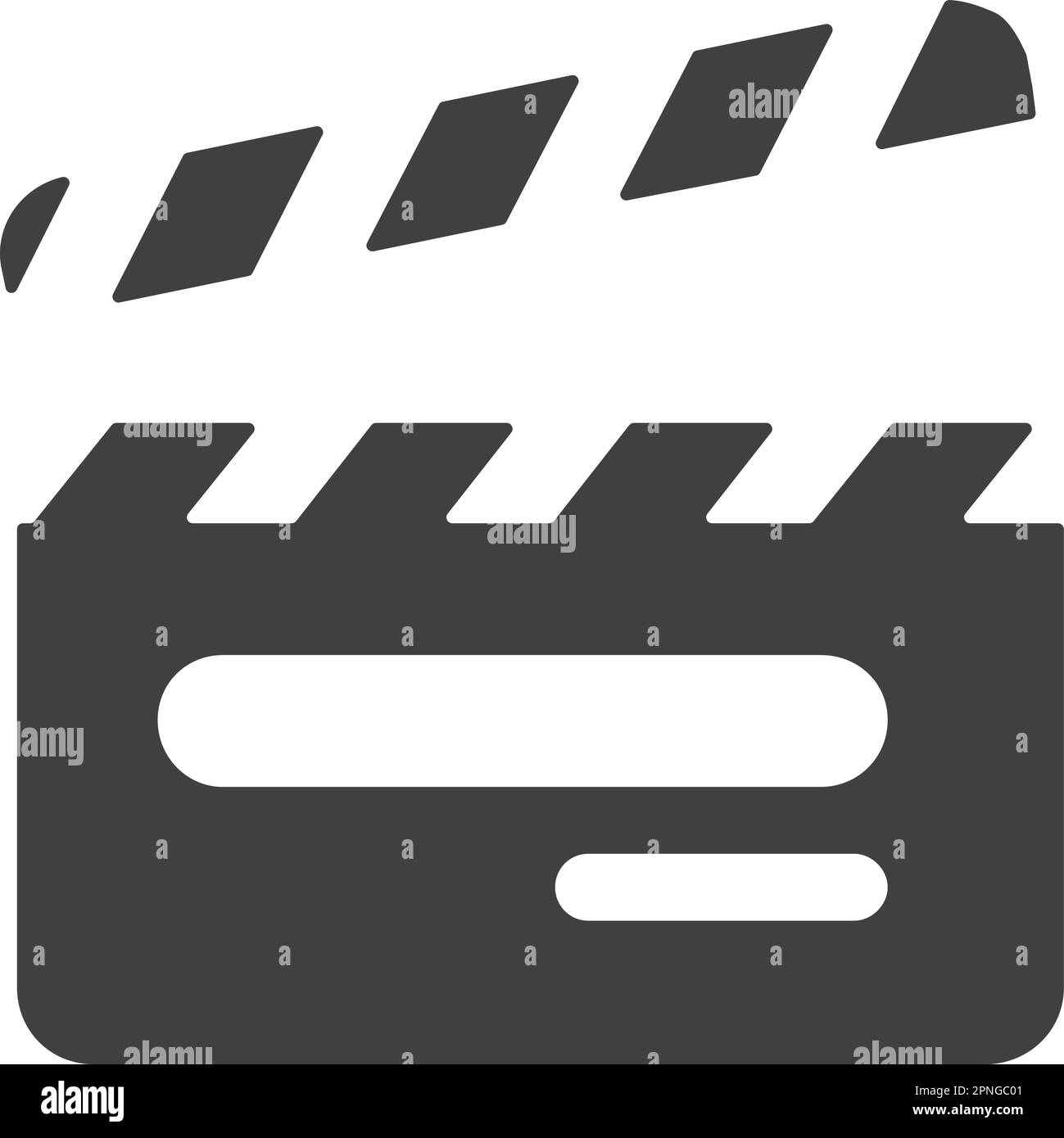 filmato video clapper board clapperboard vettoriale icona Illustrazione Vettoriale