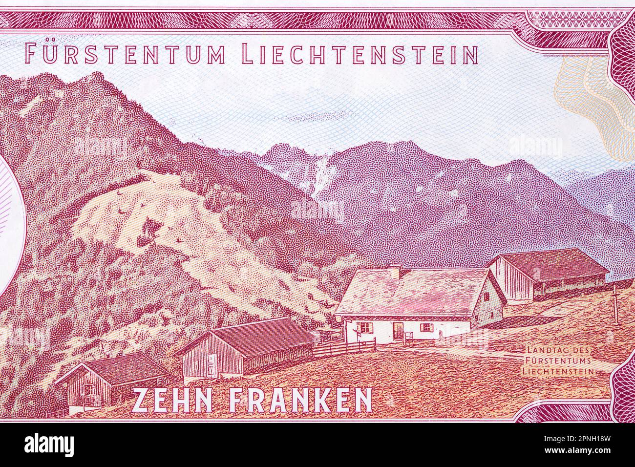 Landtag del Liechtenstein da denaro - franco Foto Stock