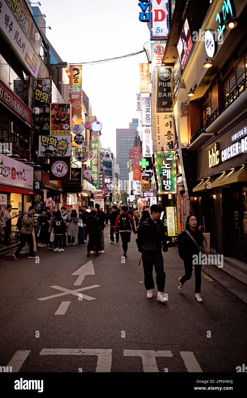 Zona vicino a Avenue of Youth a Seoul, Corea del Sud Foto Stock