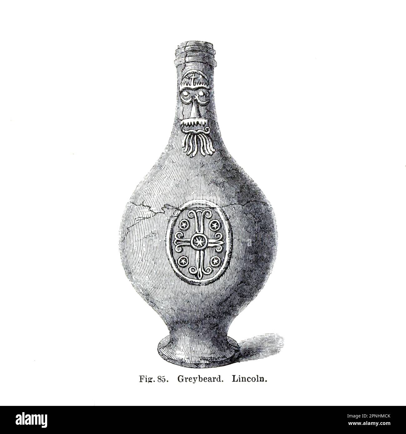 Greybeard. Lincoln dal libro Collezioni verso una storia di ceramica e porcellana, nei secoli 15th, 16th, 17th, e 18th : con una descrizione della fabbricazione, un glossario, e una lista di monogrammi di Joseph Marryat, Editore di Londra : J. Murray 1850 Foto Stock