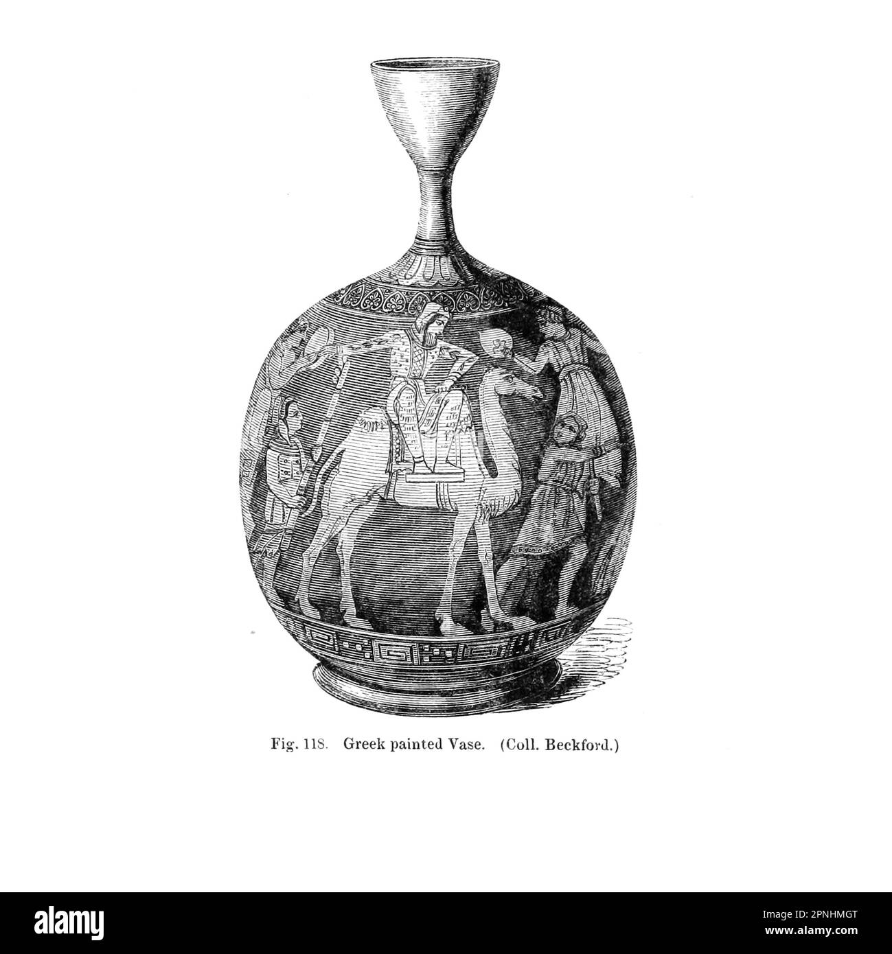 Vaso greco dipinto dal libro Collezioni verso una storia di ceramica e porcellana, nei secoli 15th, 16th, 17th, e 18th : con una descrizione della fabbricazione, un glossario, e una lista di monogrammi di Joseph Marryat, Editore di Londra : J. Murray 1850 Foto Stock