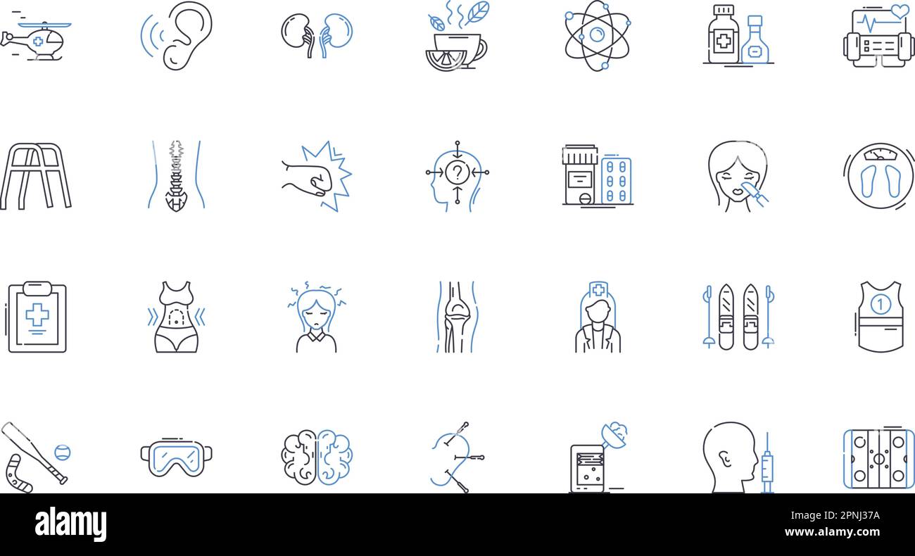 Collezione di icone linea di dieta. Nutrizione, Fitness, Olistica, Low-carb, senza glutine, Superalimenti, vettore Detox e illustrazione lineare. Pianta-basato, organico Illustrazione Vettoriale