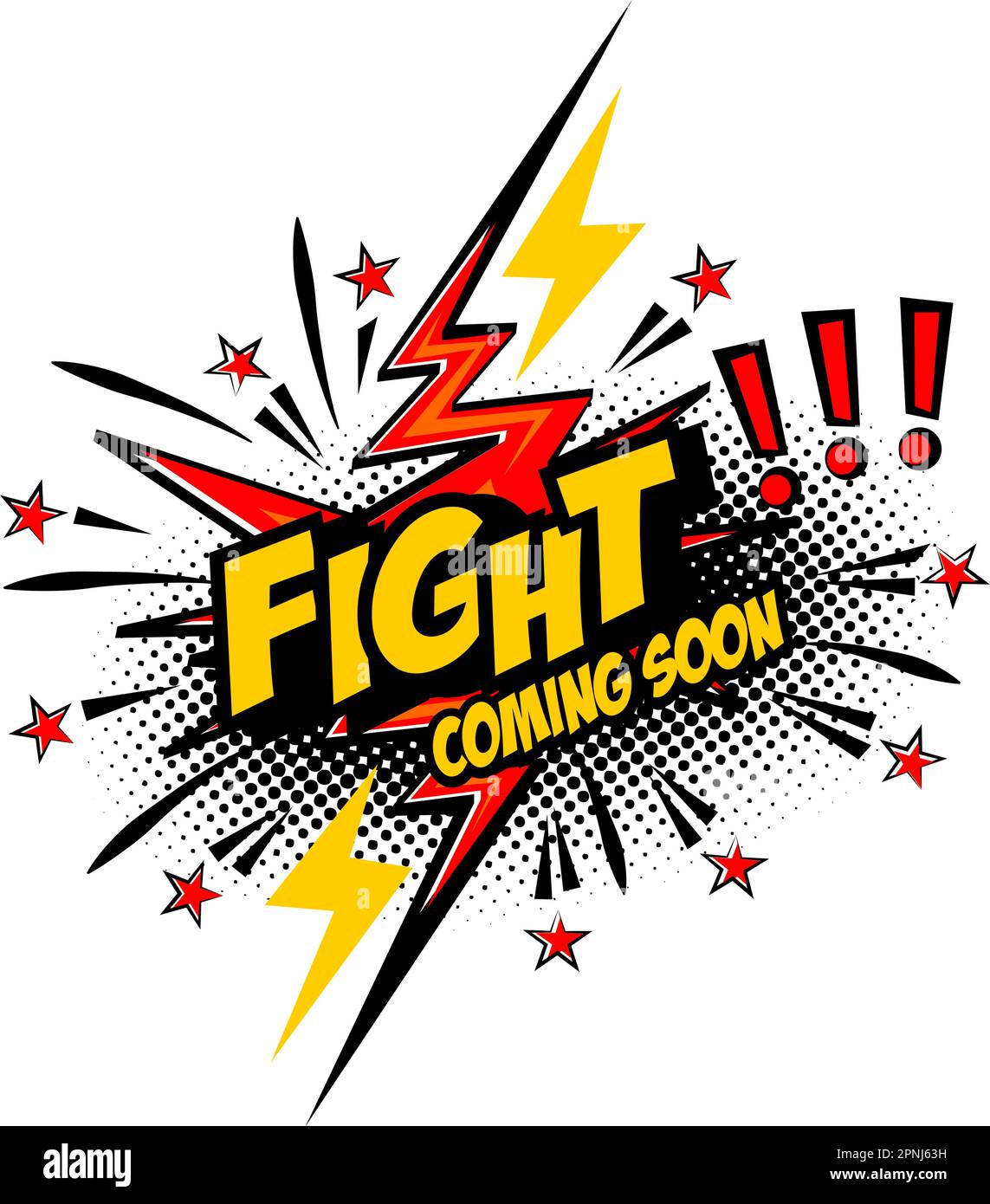 Fight VS fumetto bolla di discorso in arrivo. Vettore su sfondo trasparente Illustrazione Vettoriale