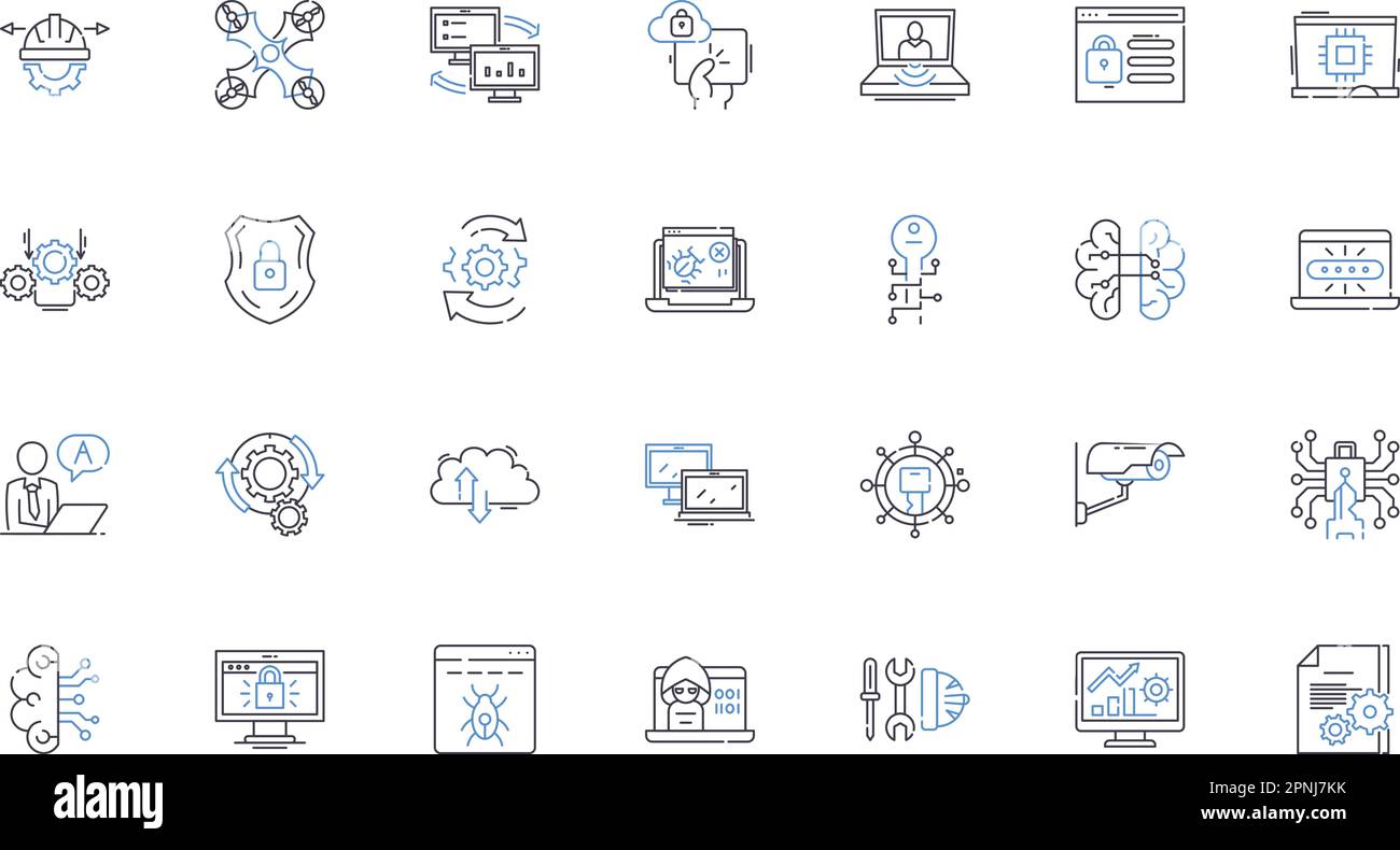 Raccolta di icone delle linee dell'infrastruttura. Trasporti, comunicazione, energia, acqua, ponti, Strade, dighe vettoriali e illustrazione lineare. Liquame Illustrazione Vettoriale