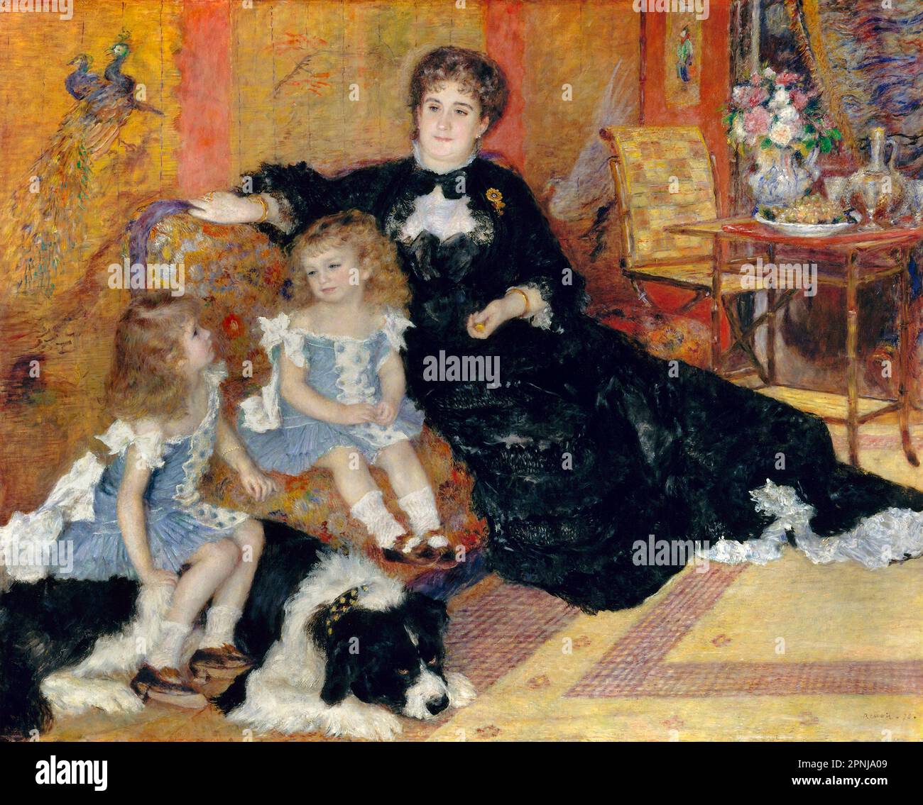 Ritratto di Madame Georges Charpentier e dei suoi figli : Georgette Berthe e Paul Émile Charles di Auguste Renoir , 1878 (olio su tela 1,53 x 1,90 cm) INCONTRARONO New York Foto Stock