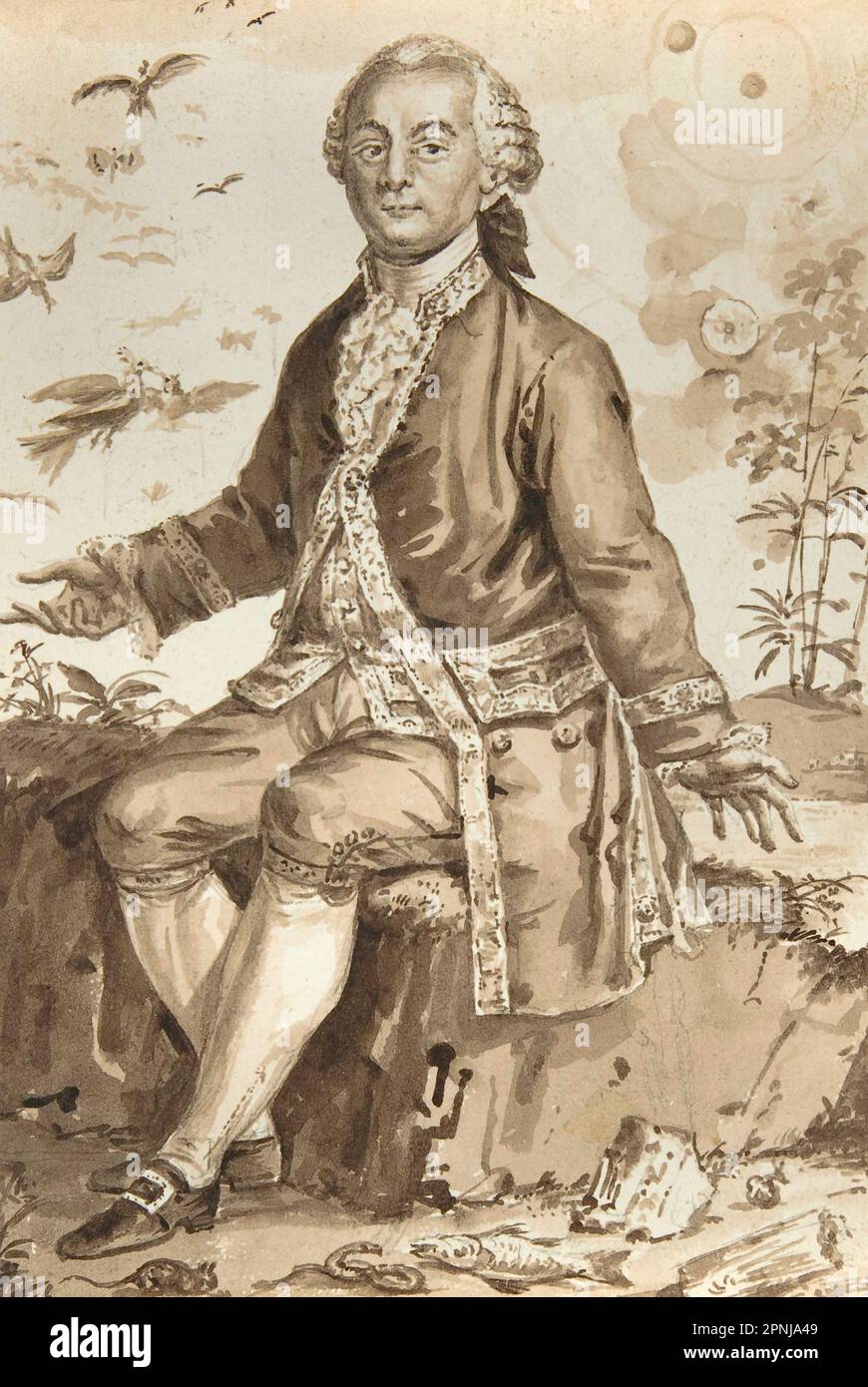 Ritratto di Georges louis Leclerc, Comte de Buffon di Jean-Baptiste-Francois Bosio INCONTRATO New York Foto Stock