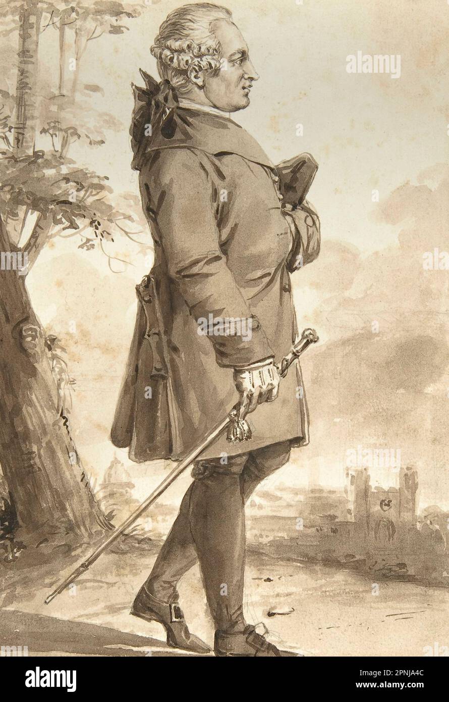 Ritratto di Pierre Augustin Caron de Beaumarchais di Jean-Baptiste-francese Bosio MET New York Foto Stock