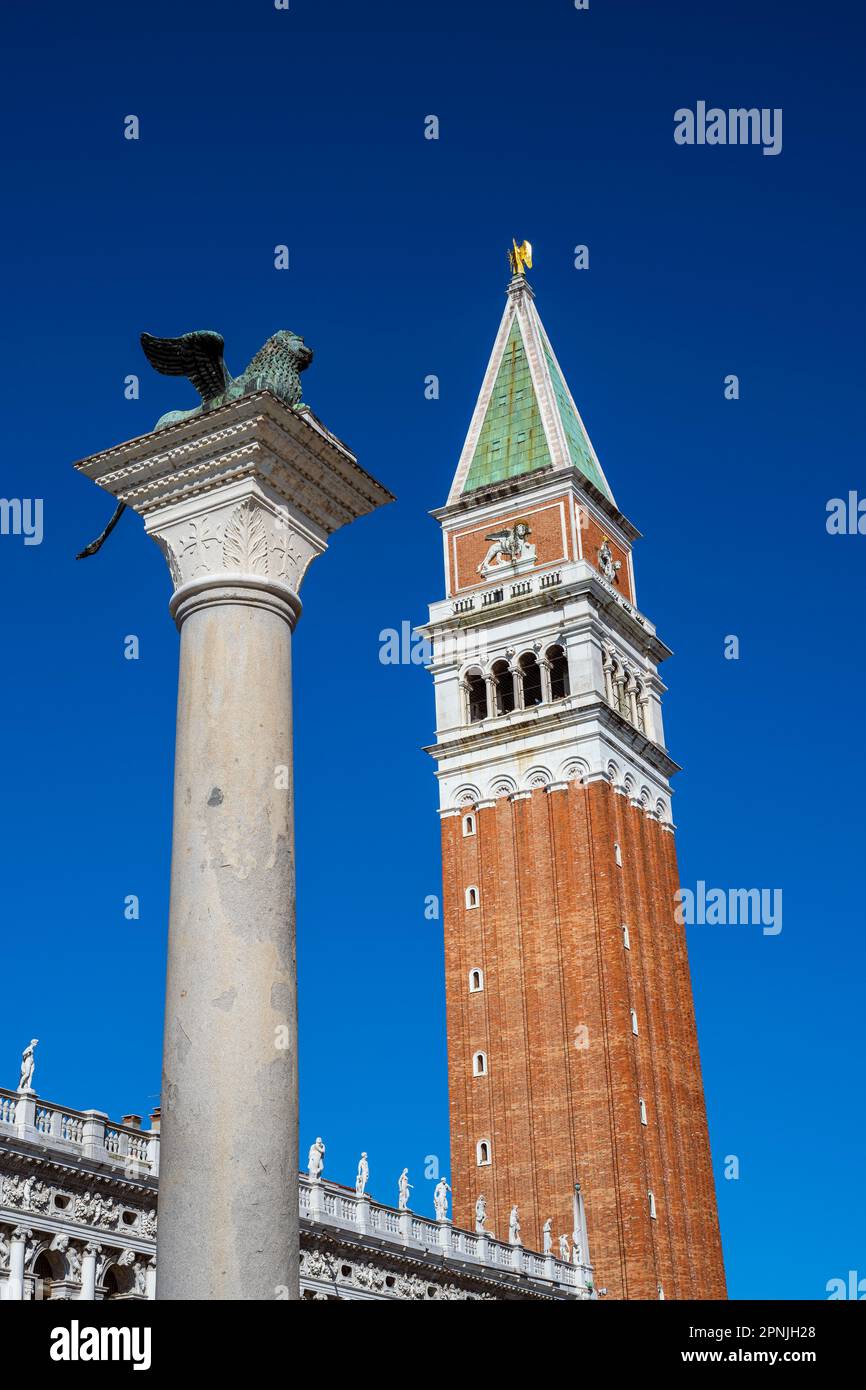 Campanile di San Marco, Venezia, Veneto, Italia Foto Stock