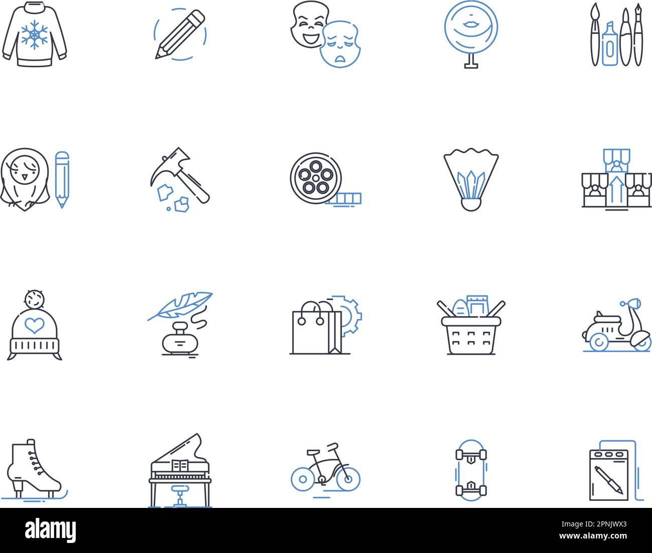 Vendita promozione linea icone raccolta. Sconto, coupon, sconto, bonus, concorsi a premi, Freebie, vettore di clearance e illustrazione lineare. BOGO, pacchetto Illustrazione Vettoriale