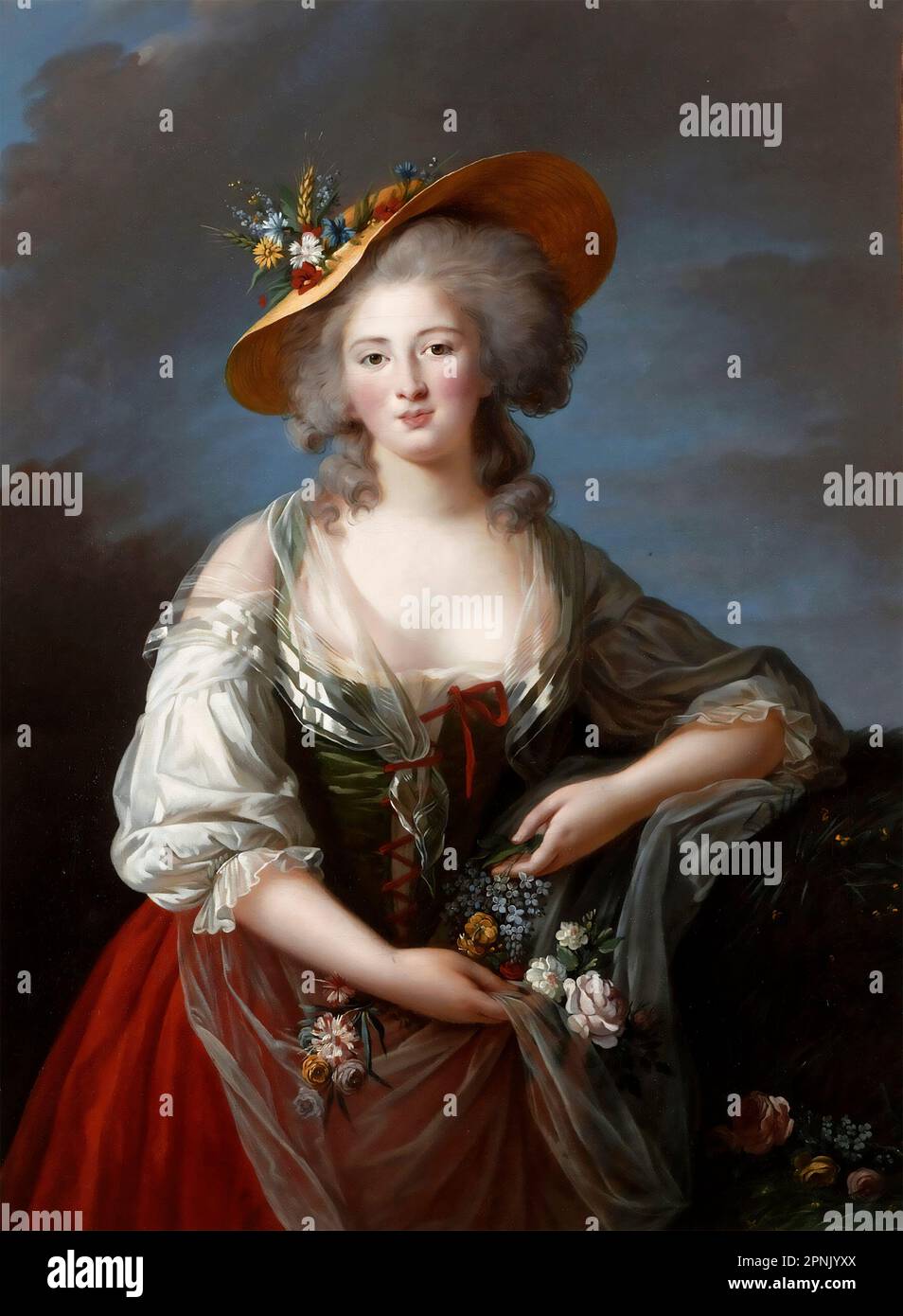 Elisabeth-Philippe-Marie-Hélène de France, ha detto Madame Elisabeth di Élisabeth Vigée le Brun (1755-1842), olio su tela, 1782 Foto Stock