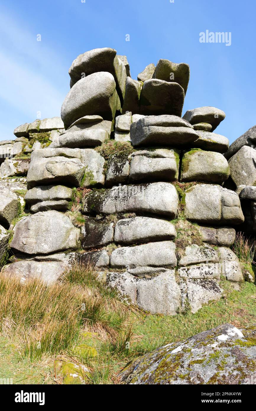 Rough Tor and Showery Tor, Bodmin Moor, Cornwall, Regno Unito Foto Stock