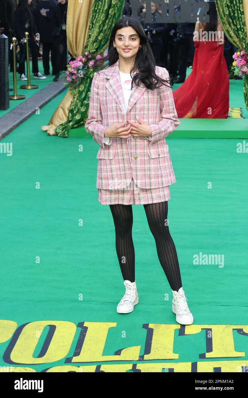 Nikkita Chadha, Polite Society - Special Screening, Curzon Mayfair, Londra, Regno Unito, 19 aprile 2023, Foto di Richard Goldschmidt Foto Stock