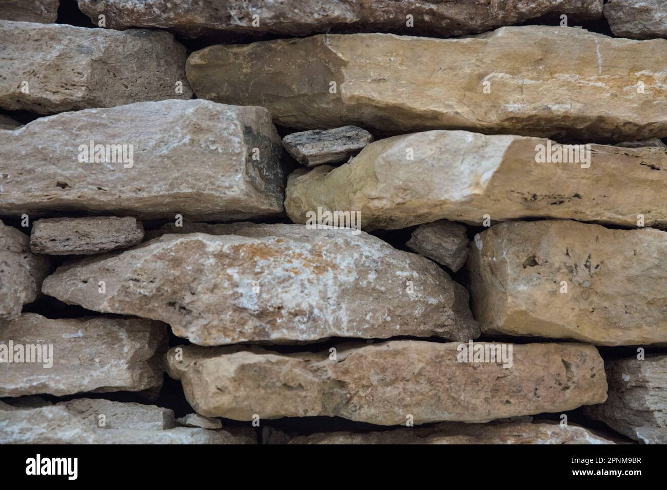 muro di pietra a secco particolare Foto Stock