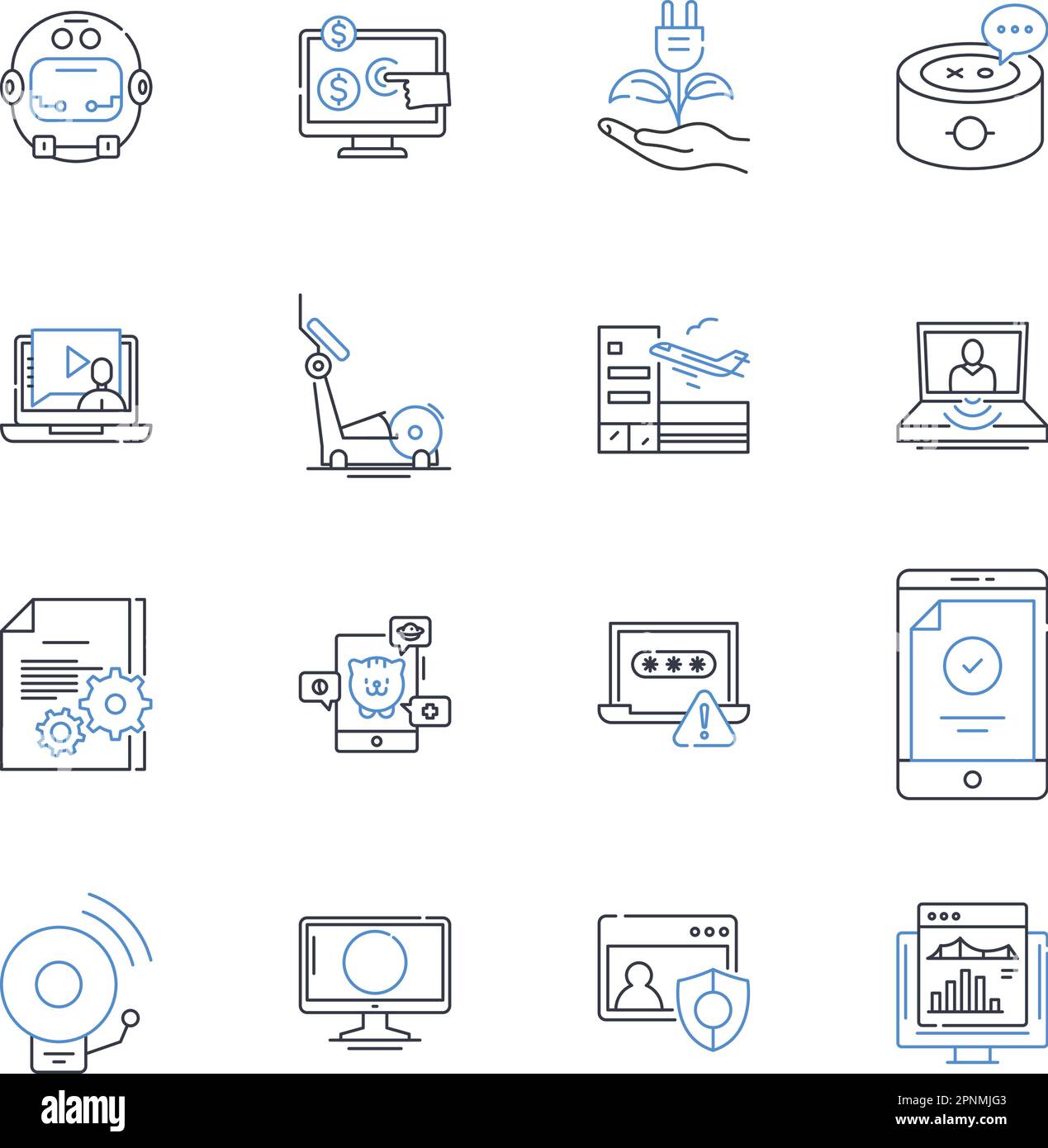 Collezione di icone della linea di ingegneria audio. Acustica, amplificatori, miscelazione, Mastering, Audio, Suono, editing vettoriale e illustrazione lineare Illustrazione Vettoriale