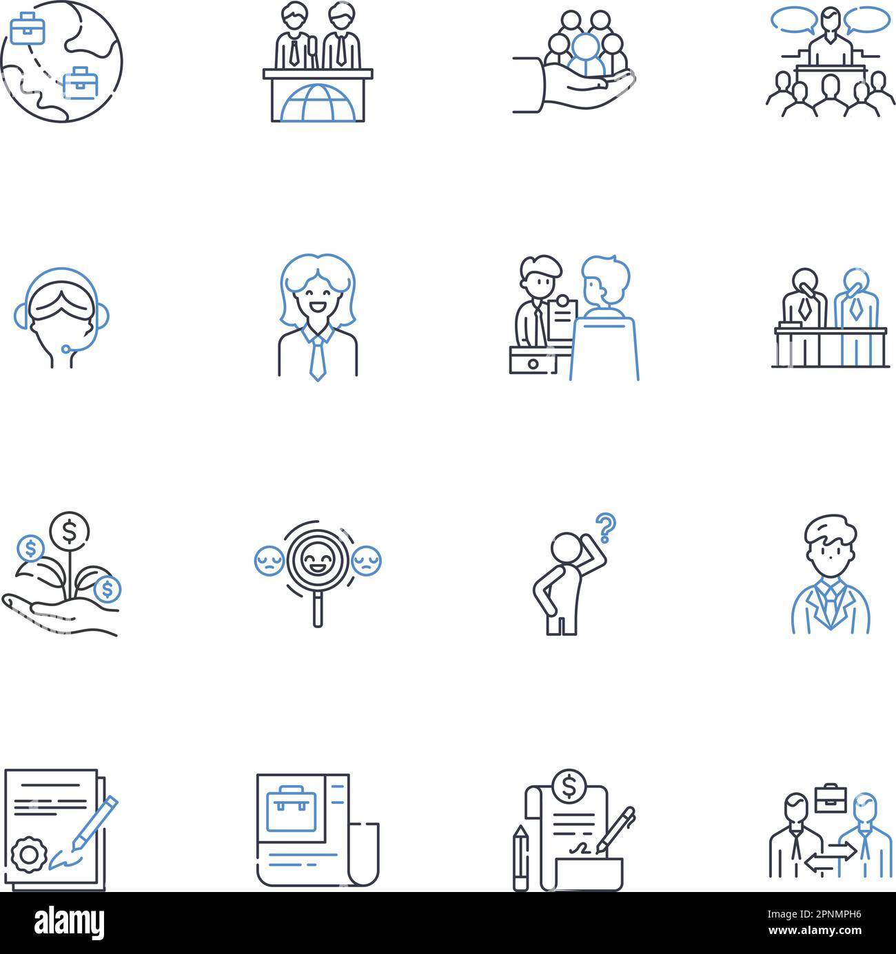 Collezione di icone della linea di esplorazione del mercato. analisi, concorrenza, demografia, emergente, valutazione, esplorazione, gruppi di focus vettoriali e lineari Illustrazione Vettoriale