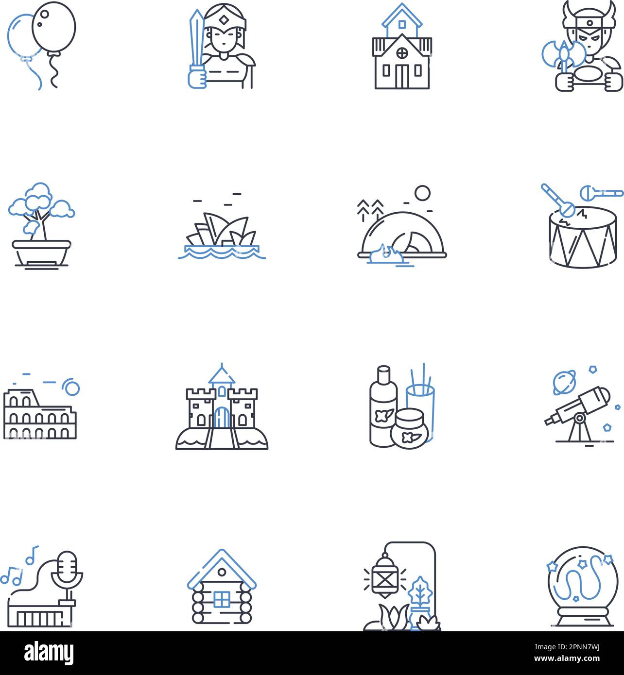 Collezione di icone della linea delle norme. Tradizione, protocollo, Cultura, Mores, Standard, Etichetta, vettore di comportamento e illustrazione lineare. Regole,condizionamento Illustrazione Vettoriale