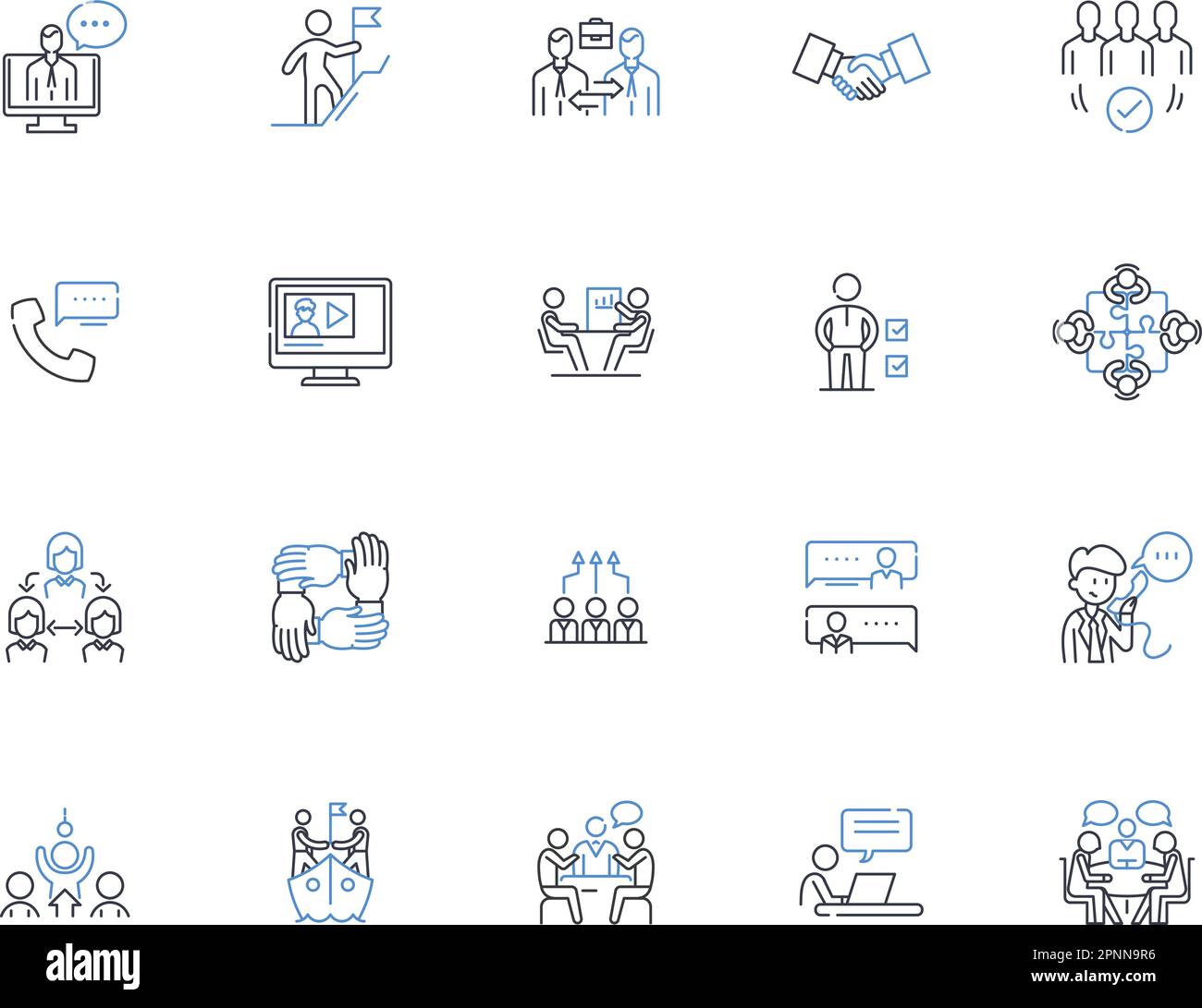 Raccolta di icone linea nurturing Lives. Crescita, sviluppo, supporto, incoraggiamento, Empowerment, Educazione, vettore di inclusione e illustrazione lineare Illustrazione Vettoriale