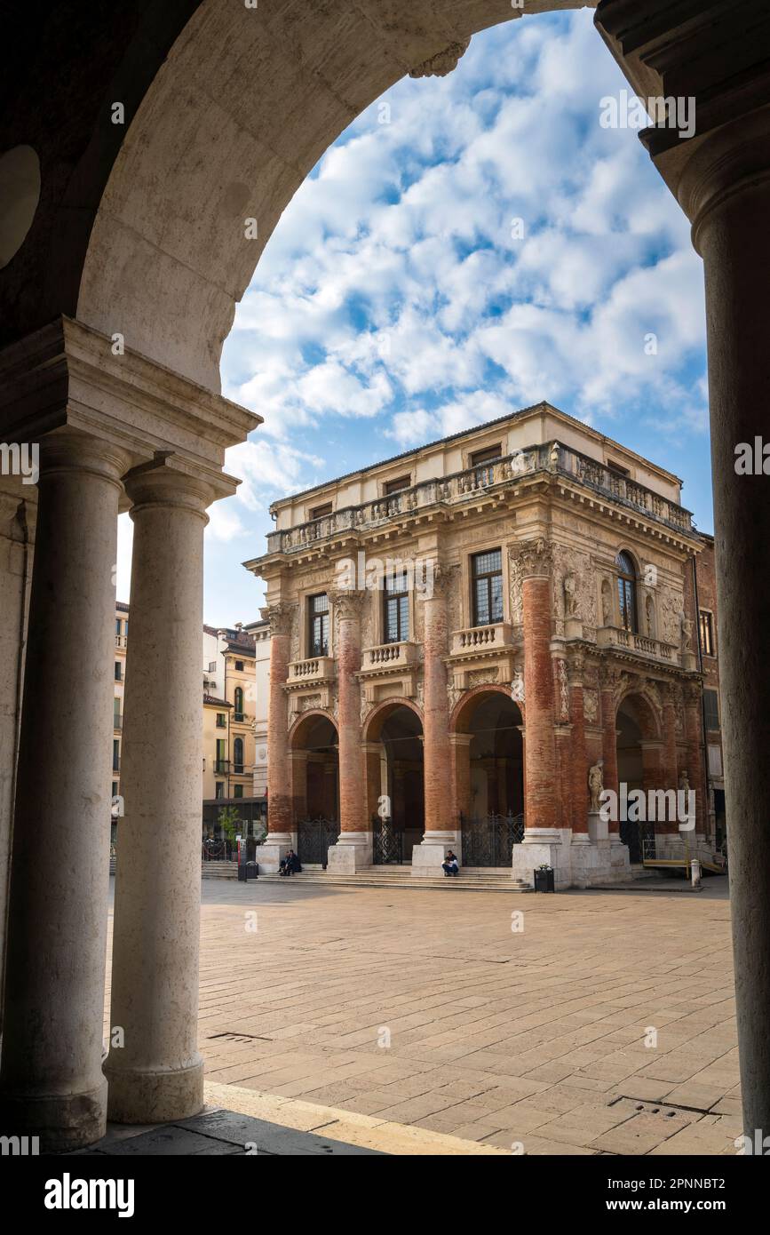 Palazzo del Capitaniato, progettato da Andrea Palladio, Vicenza, Veneto, Italia Foto Stock
