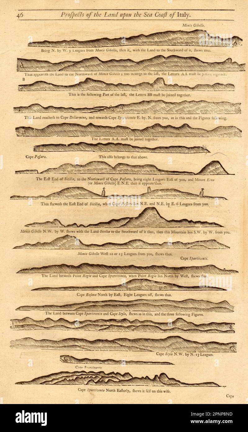 1747 antica carta antica mappa del piano Foto Stock