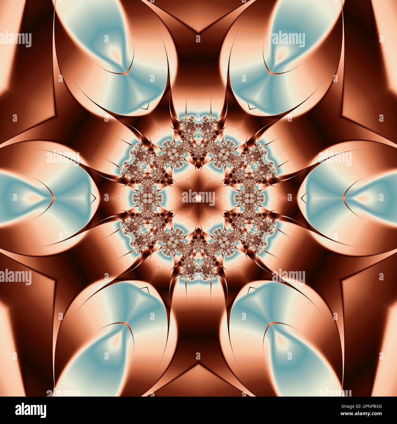 Infinite Mandelbrot Fractal Zoom colorful Art Render astratto matematica Scienza Arte Foto Stock
