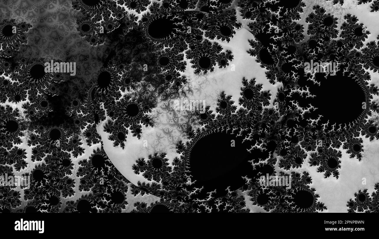 Infinite Mandelbrot Fractal Zoom colorful Art Render astratto matematica Scienza Arte Foto Stock