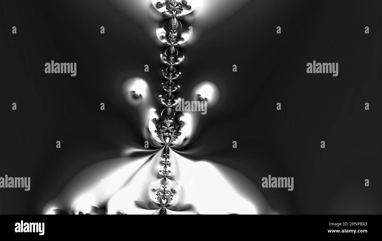 Infinite Mandelbrot Fractal Zoom colorful Art Render astratto matematica Scienza Arte Foto Stock