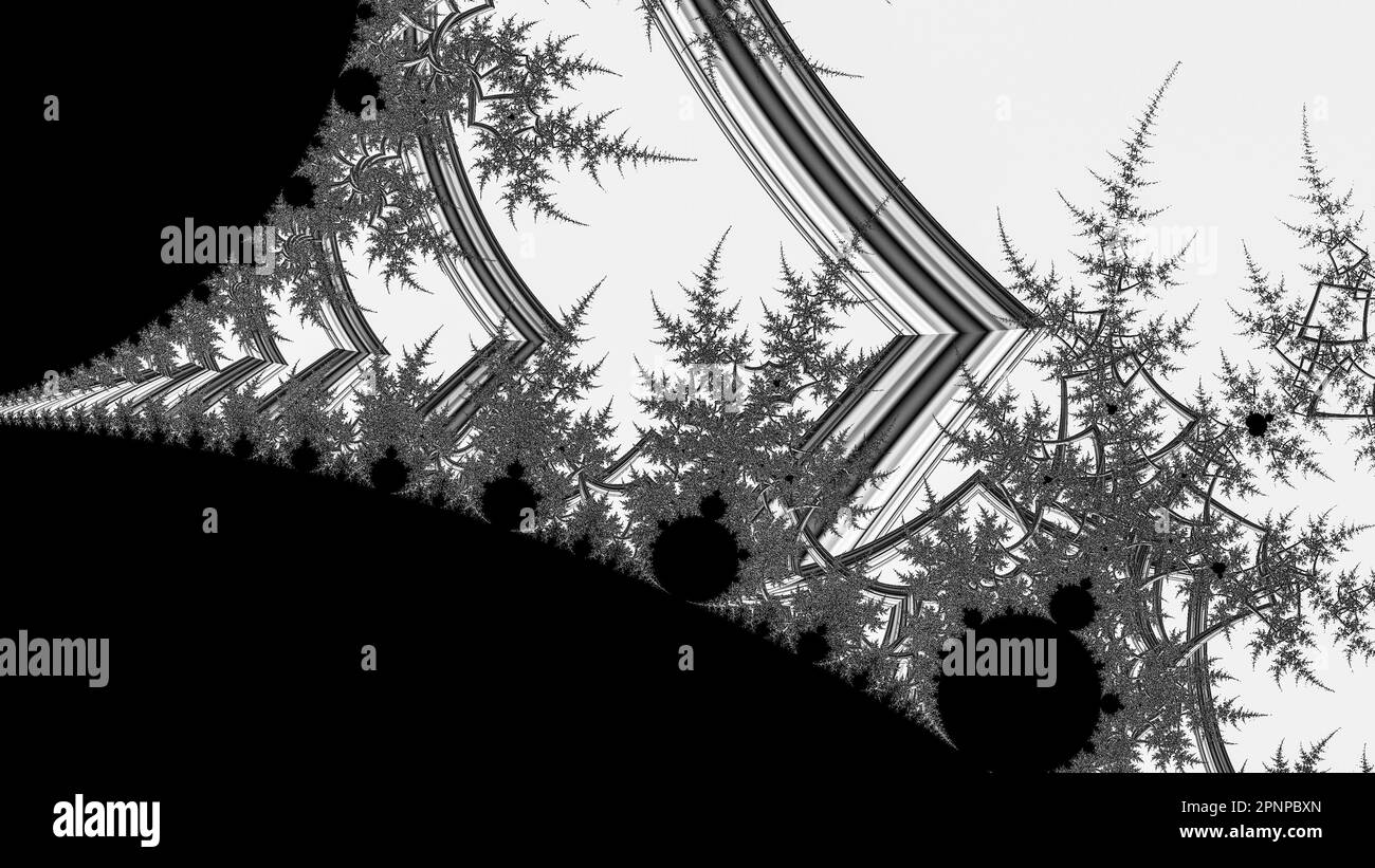 Infinite Mandelbrot Fractal Zoom colorful Art Render astratto matematica Scienza Arte Foto Stock