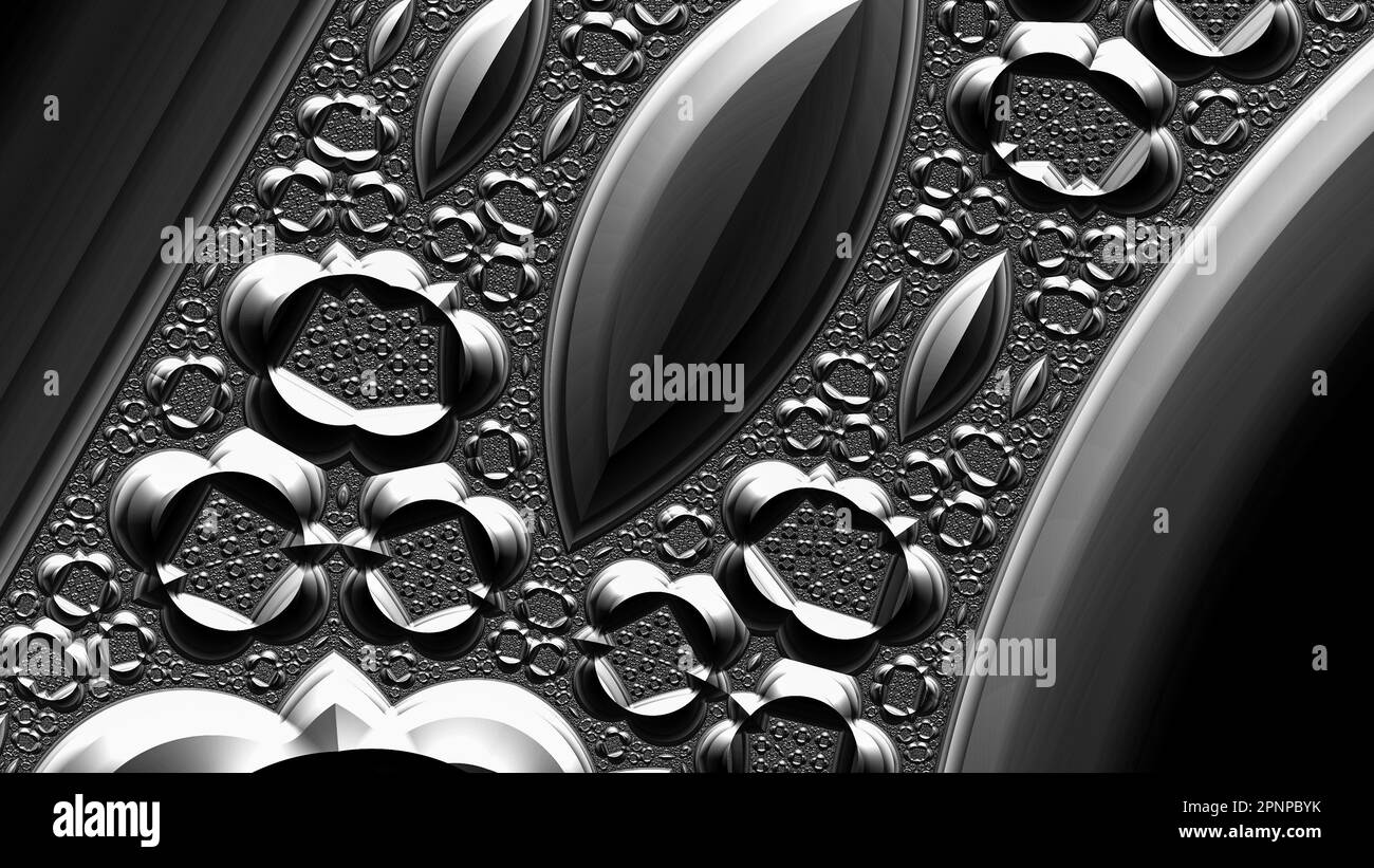 Infinite Mandelbrot Fractal Zoom colorful Art Render astratto matematica Scienza Arte Foto Stock