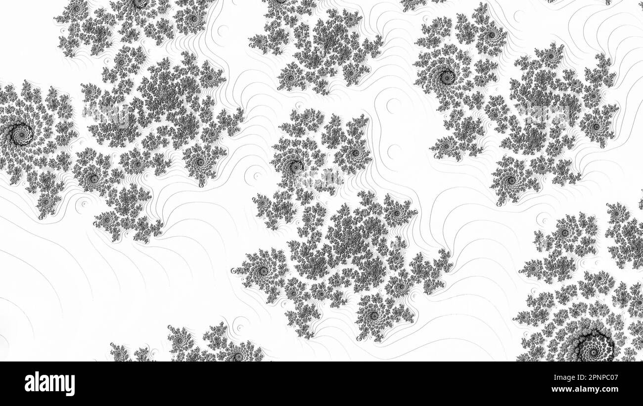 Infinite Mandelbrot Fractal Zoom colorful Art Render astratto matematica Scienza Arte Foto Stock