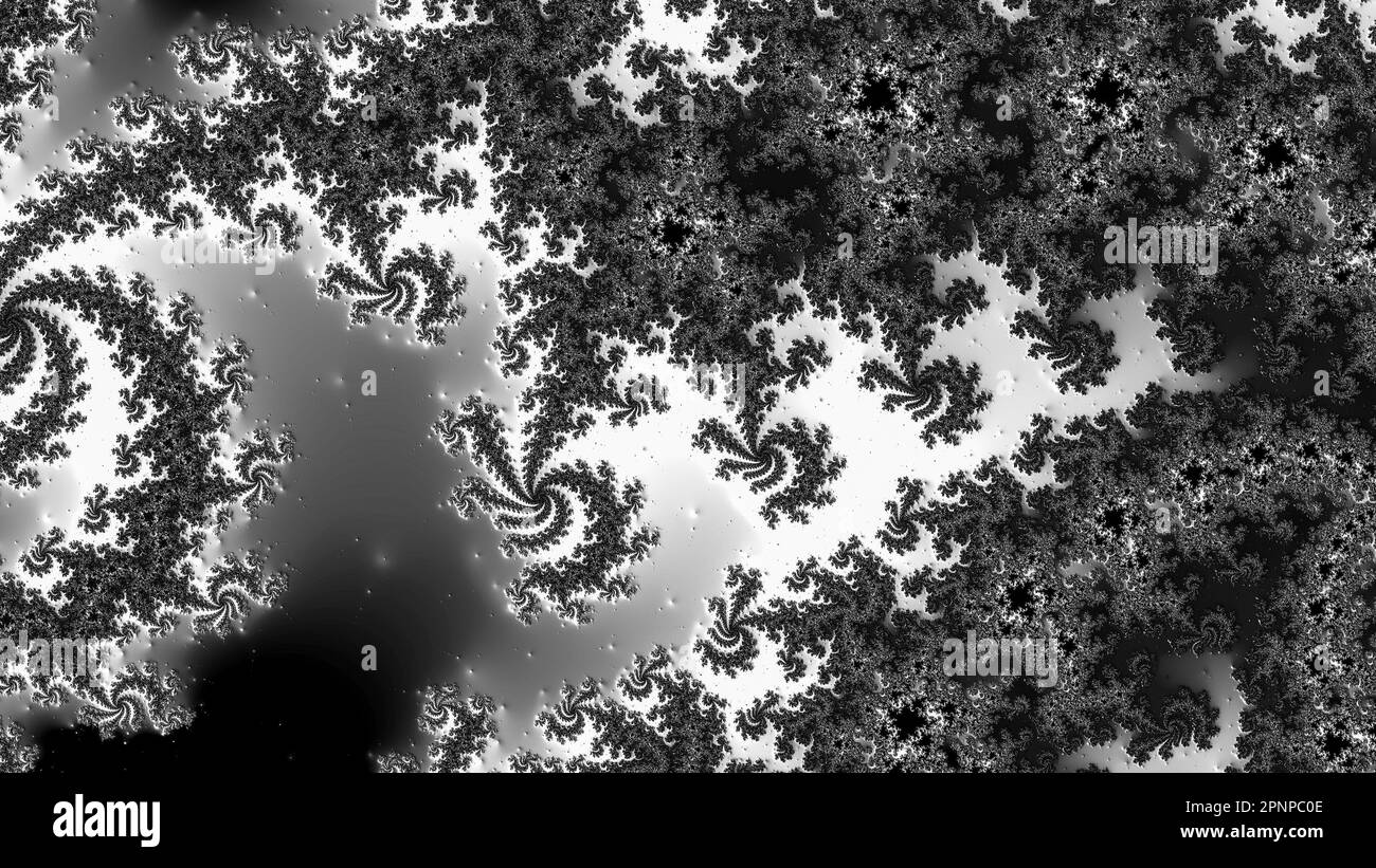 Infinite Mandelbrot Fractal Zoom colorful Art Render astratto matematica Scienza Arte Foto Stock