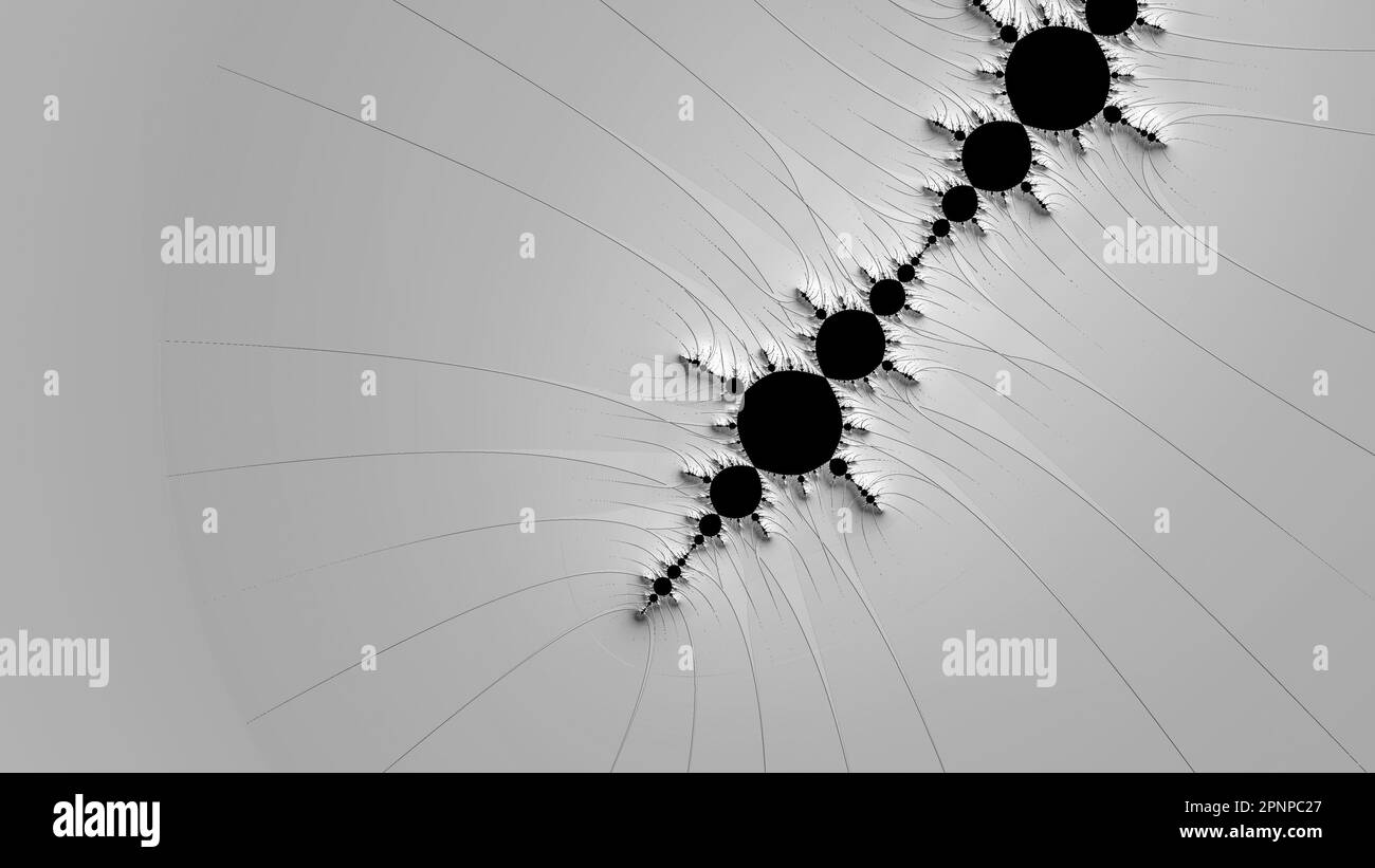 Infinite Mandelbrot Fractal Zoom colorful Art Render astratto matematica Scienza Arte Foto Stock