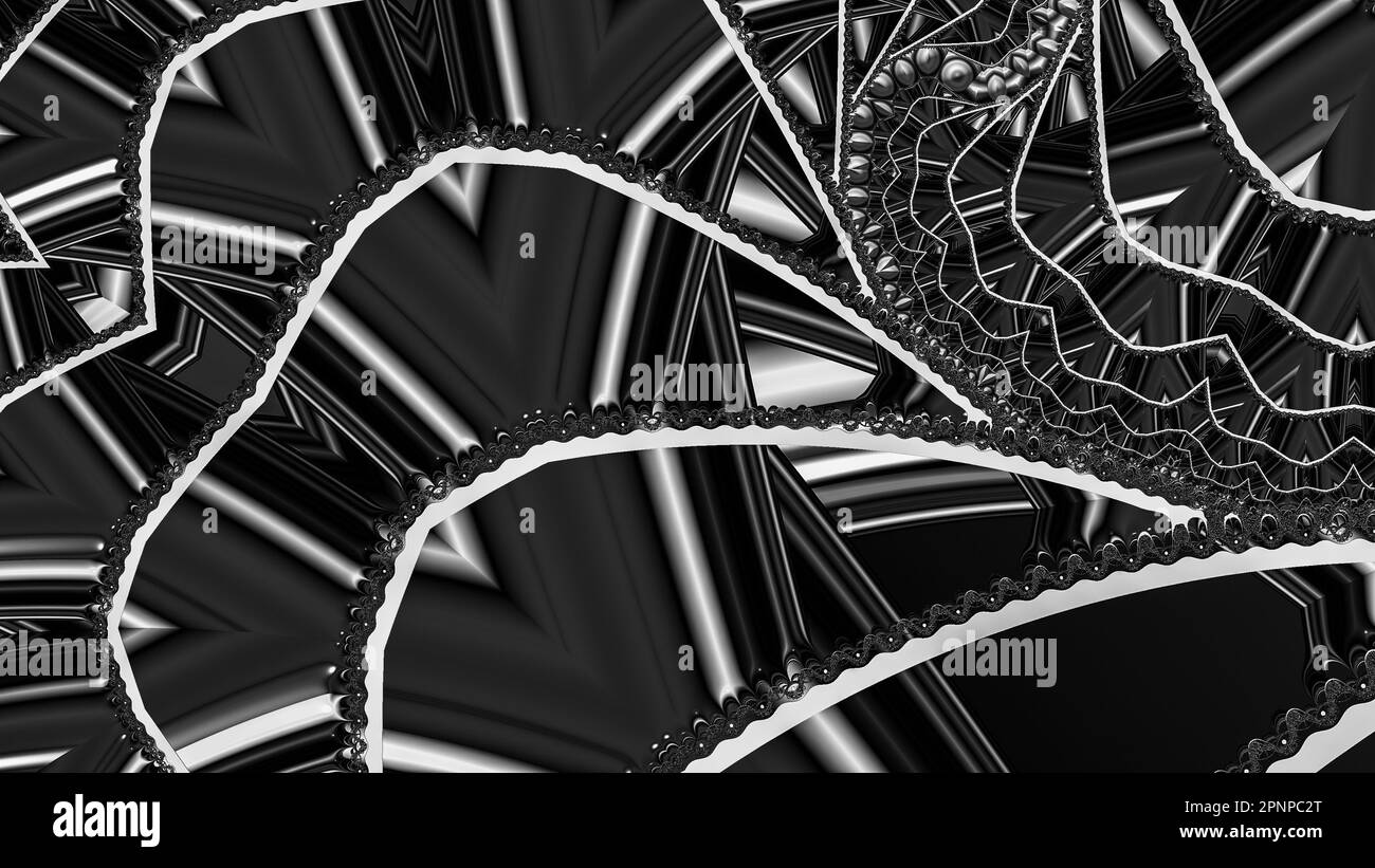 Infinite Mandelbrot Fractal Zoom colorful Art Render astratto matematica Scienza Arte Foto Stock