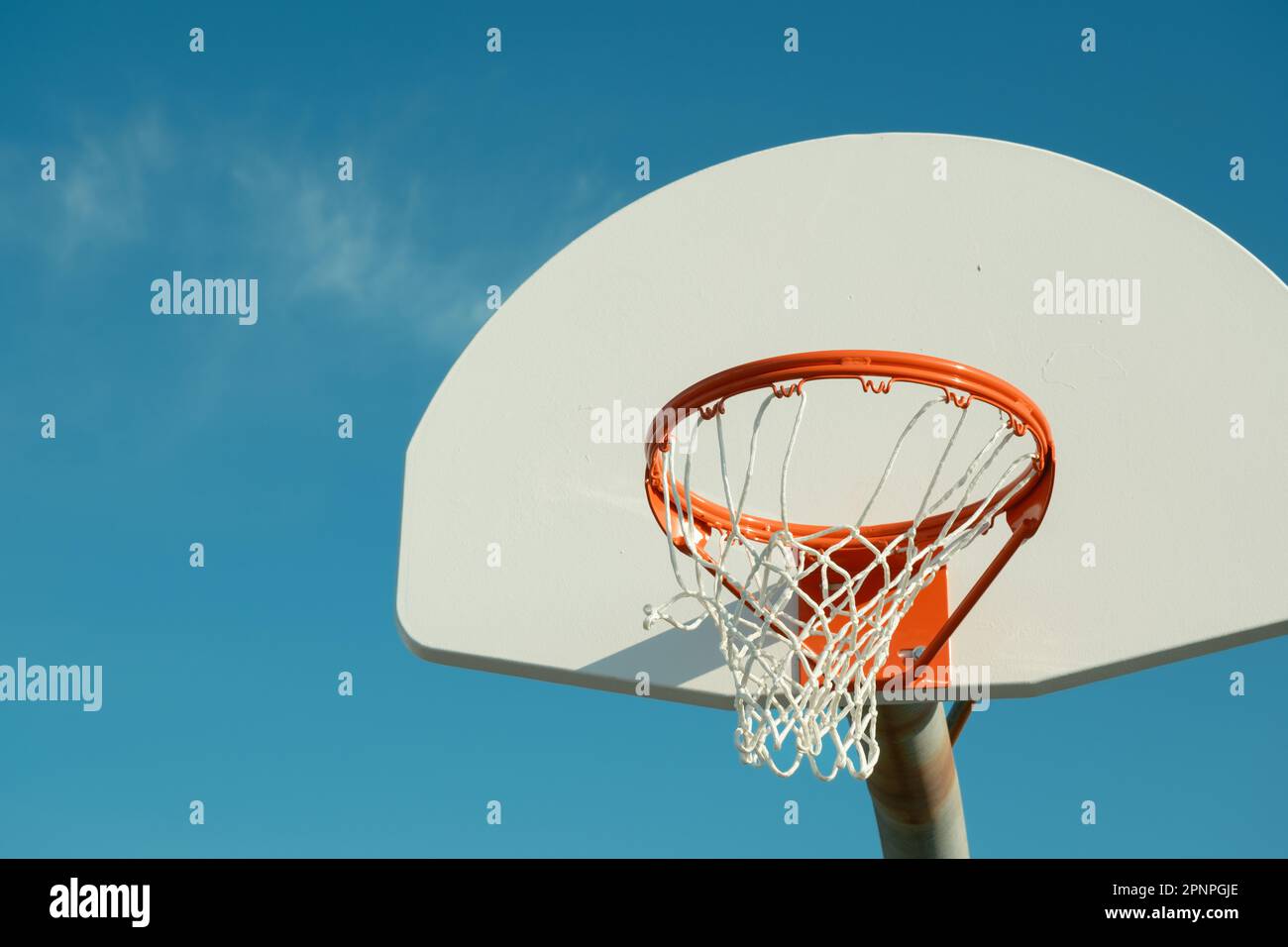 Canestro da basket al Riis Park, Queens, New York Foto Stock