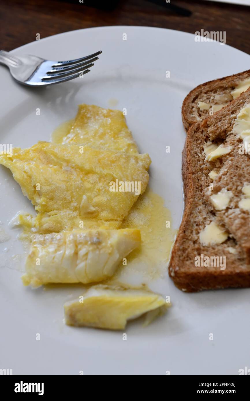 Haddock affumicato (Scophthalmus maximus) mangiare il Venerdì Santo. Foto Stock